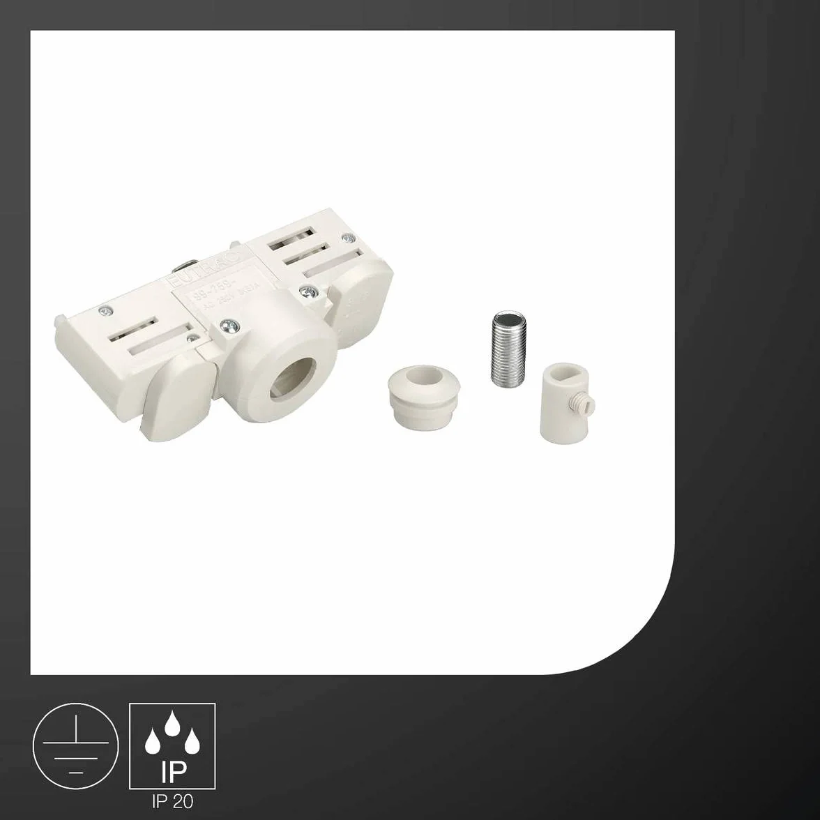 SLV 3-fazowy system SLV, Adapter do lamp (SLV) / kolor biały