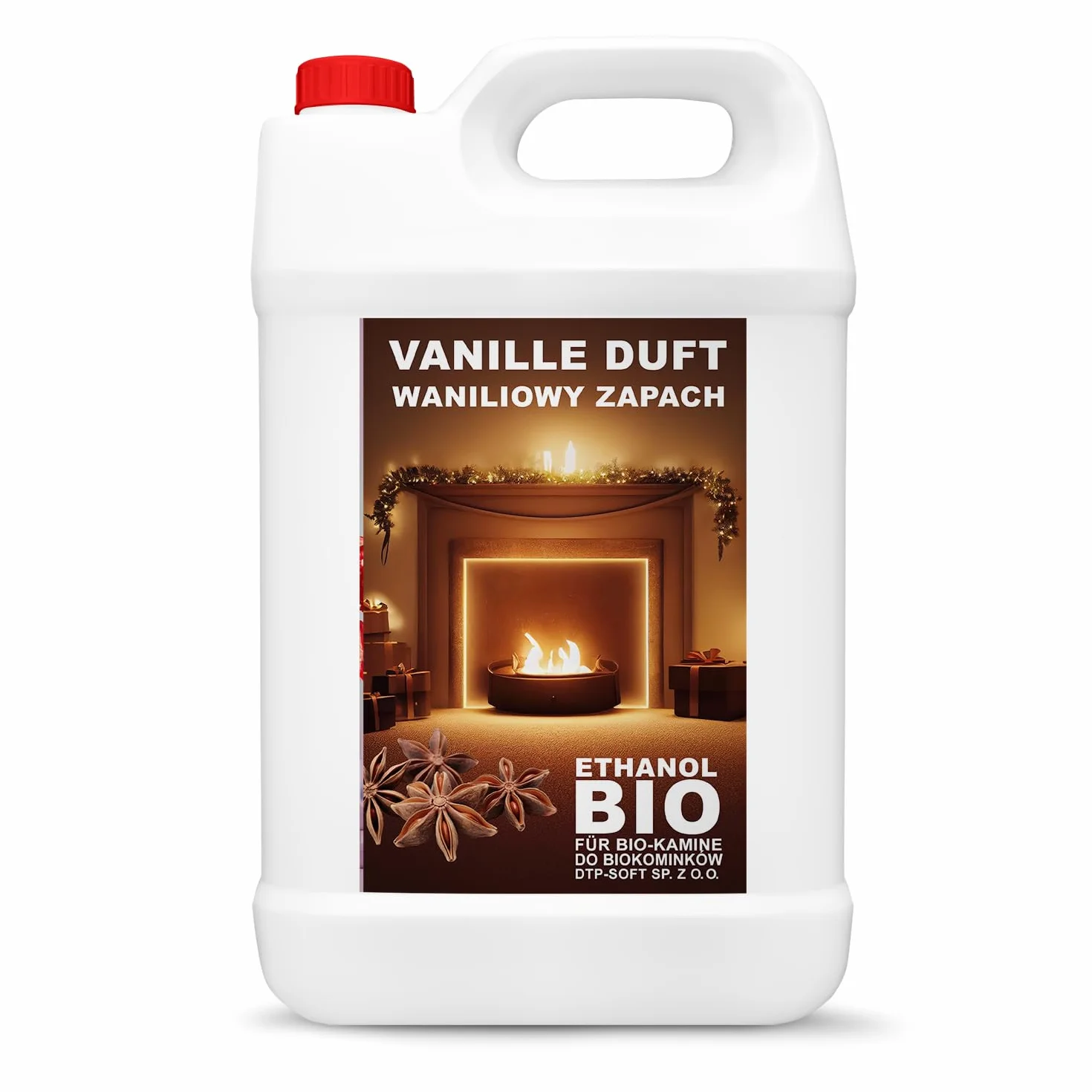5 litrów bioetanolu Premium 100% do alkoholu do kominka (VANILLEDUFT, 5 l)