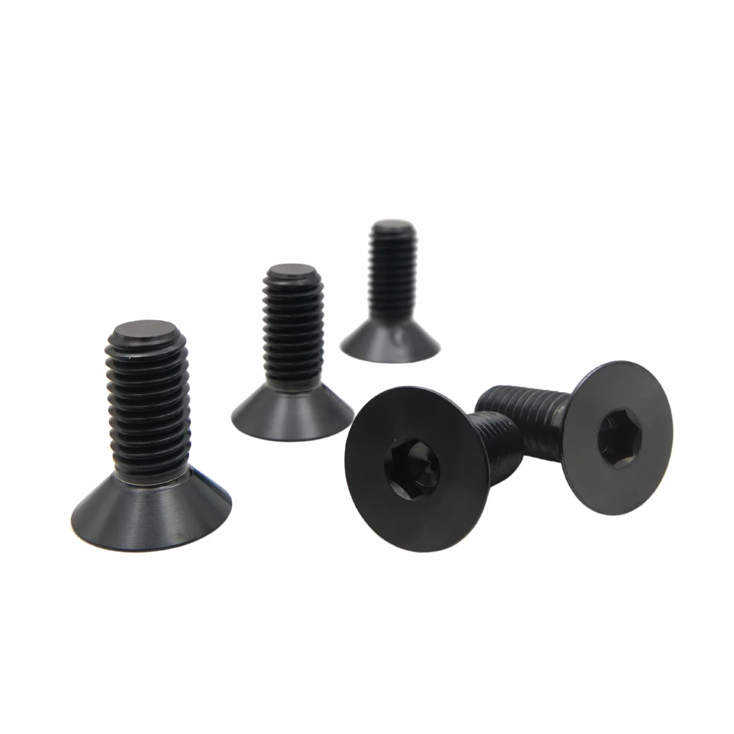 RISON wkręty z łbem sześciokątnym GR5 M4 x 0,7 x 15 mm tytan do roweru MTB 5 sztuk