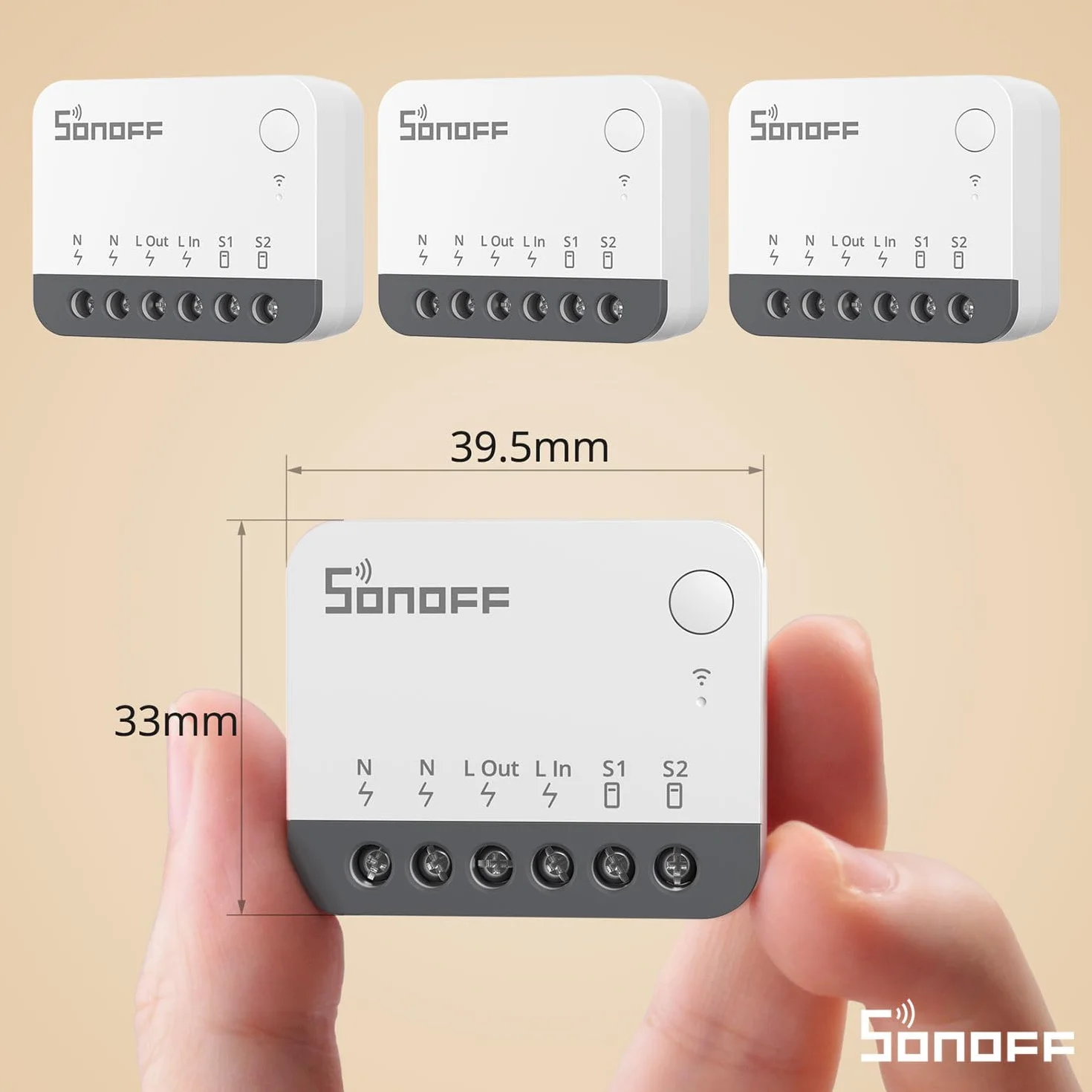 SONOFF Zigbee Smart Switch 4 sztuki, współpracuje z Alexa i Google Home, wymaga ZigBee Gateway
