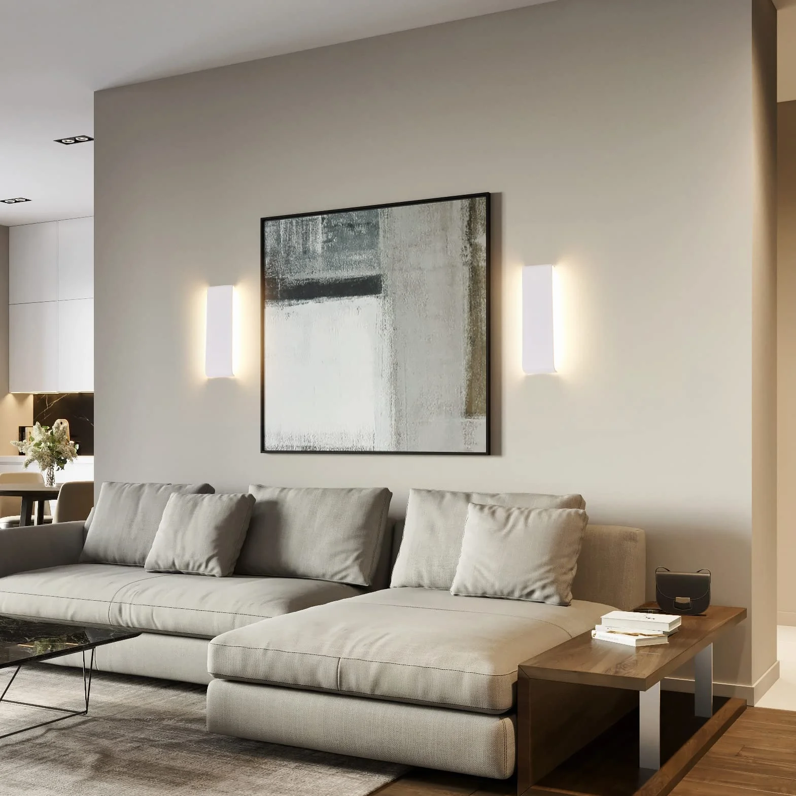 Klighten 2-pak oświetlenia lustrzanego LED, 10 W, 30 cm, lampa łazienkowa LED, IP44, 220 V, 3000 K, ciepła biel, białe