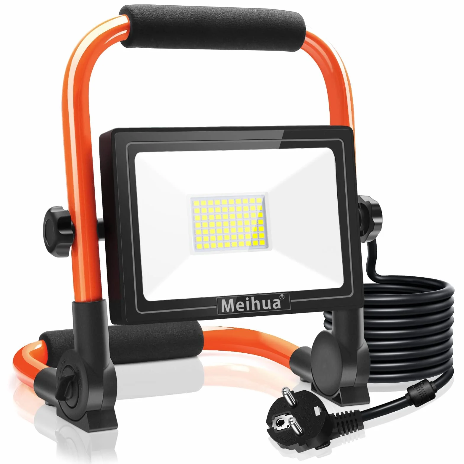 MEIHUA Reflektor budowlany LED 60W 5200lm 6500K IP66 wodoszczelny przenośny 3,5m kabel