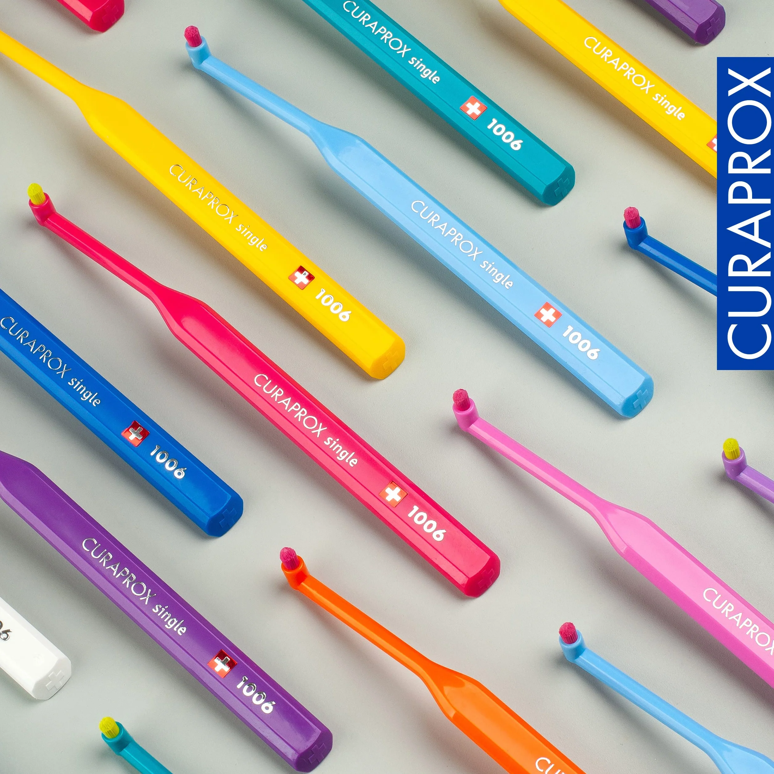 Curaprox CS 1006 pojedyncza Szczoteczka Do Zębów-ukierunkowane Czyszczenie linii dziąseł i aparatów ortodontycznych/Ultra-miękka pojedyncza Kępka | zaprojektowany w Szwajcarii