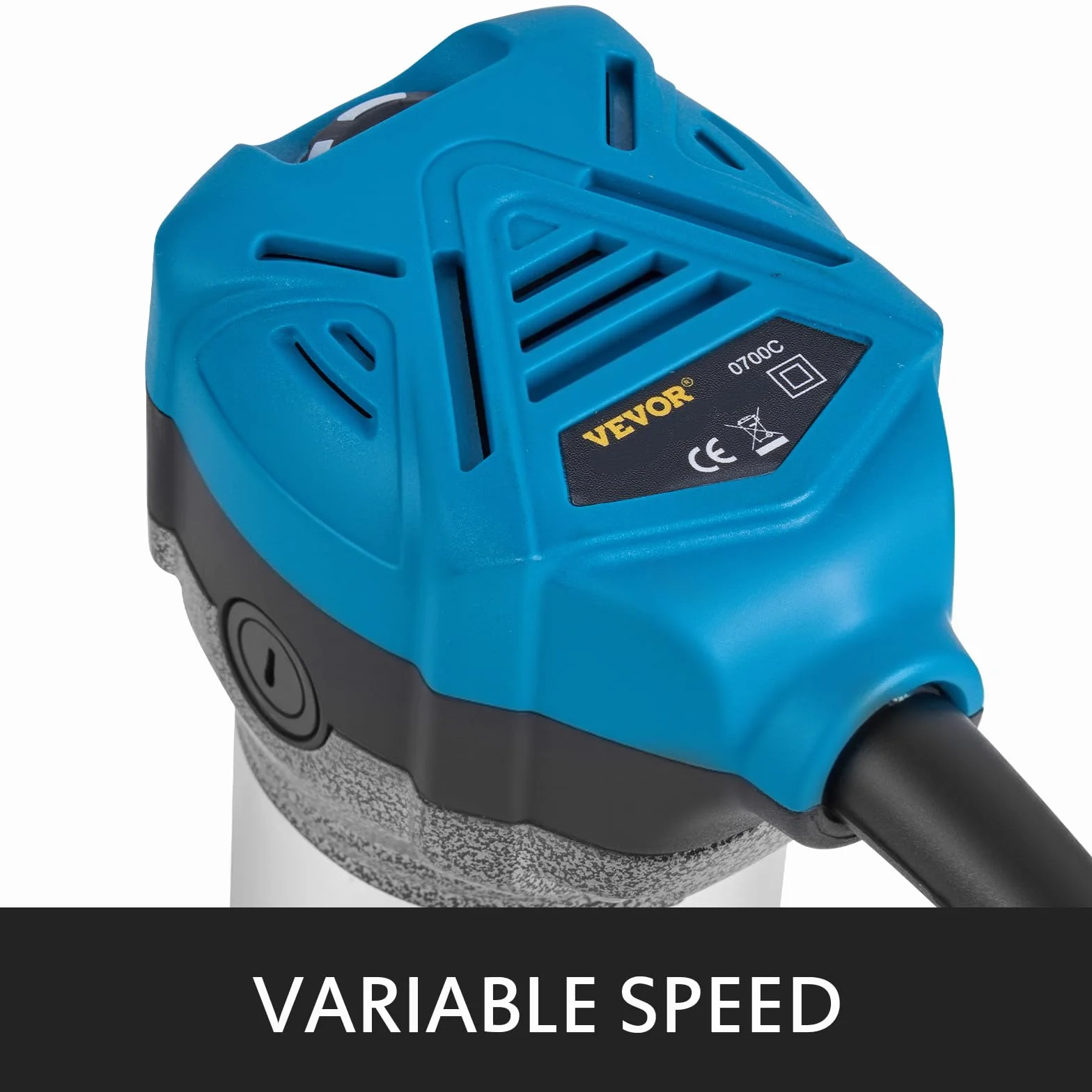 VEVOR Frezarka górnowrzecionowa 710 W, kompaktowa frezarka do drewna z 3 podstawami, 10000-30000 obr./min, frezarka krawędziowa 1/4" i 3/8" wielofunkcyjna z podstawą nachylenia, do laminowania drewna