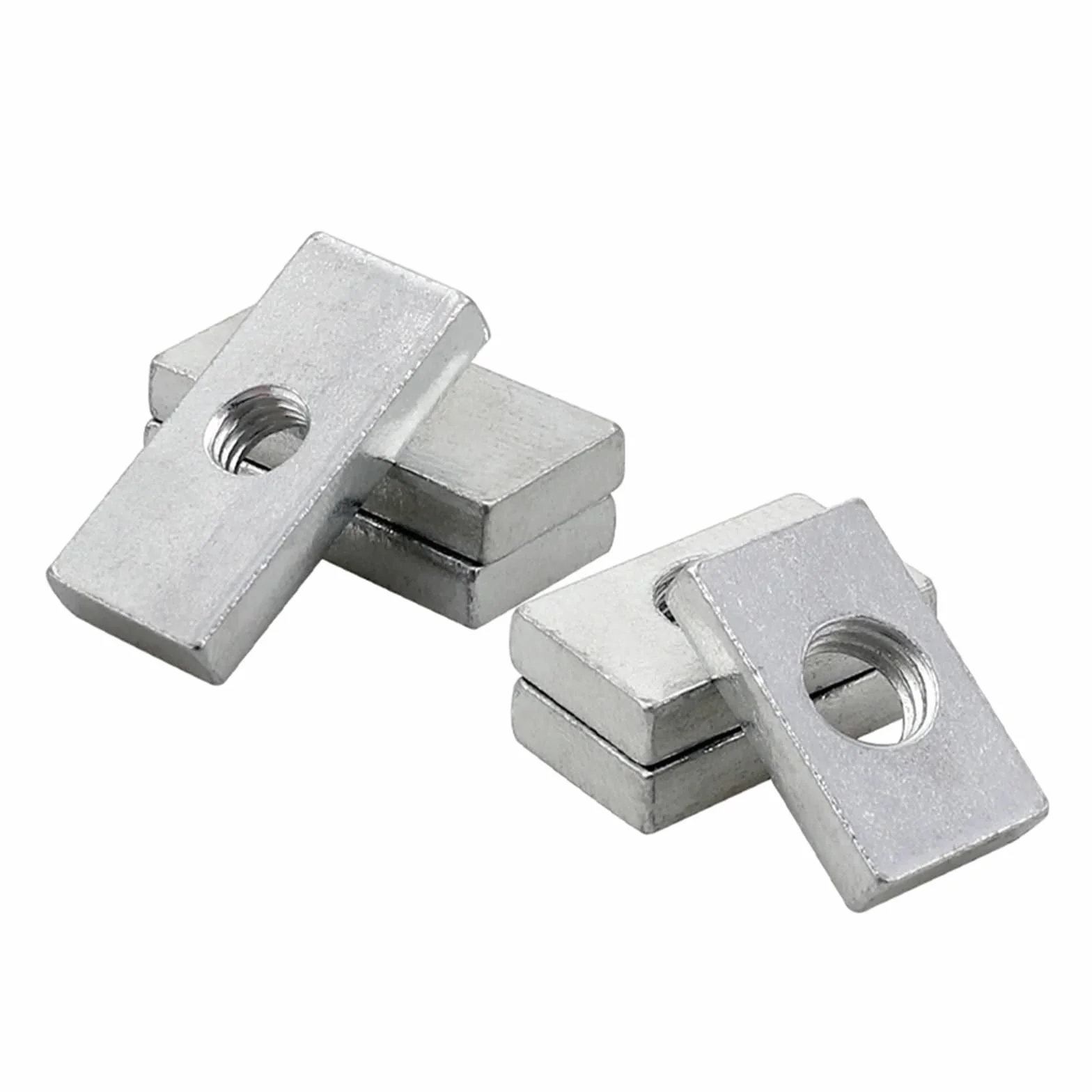 M3 M4 M5 M6 M8 Nakrętka kwadratowa Nakrętki prostokątne Cienkie nakrętki blokowe suwaka Ocynkowane akcesoria do profili aluminiowych ze stali węglowej (Color : 50pcs, Size : M6x20x12x4mm)