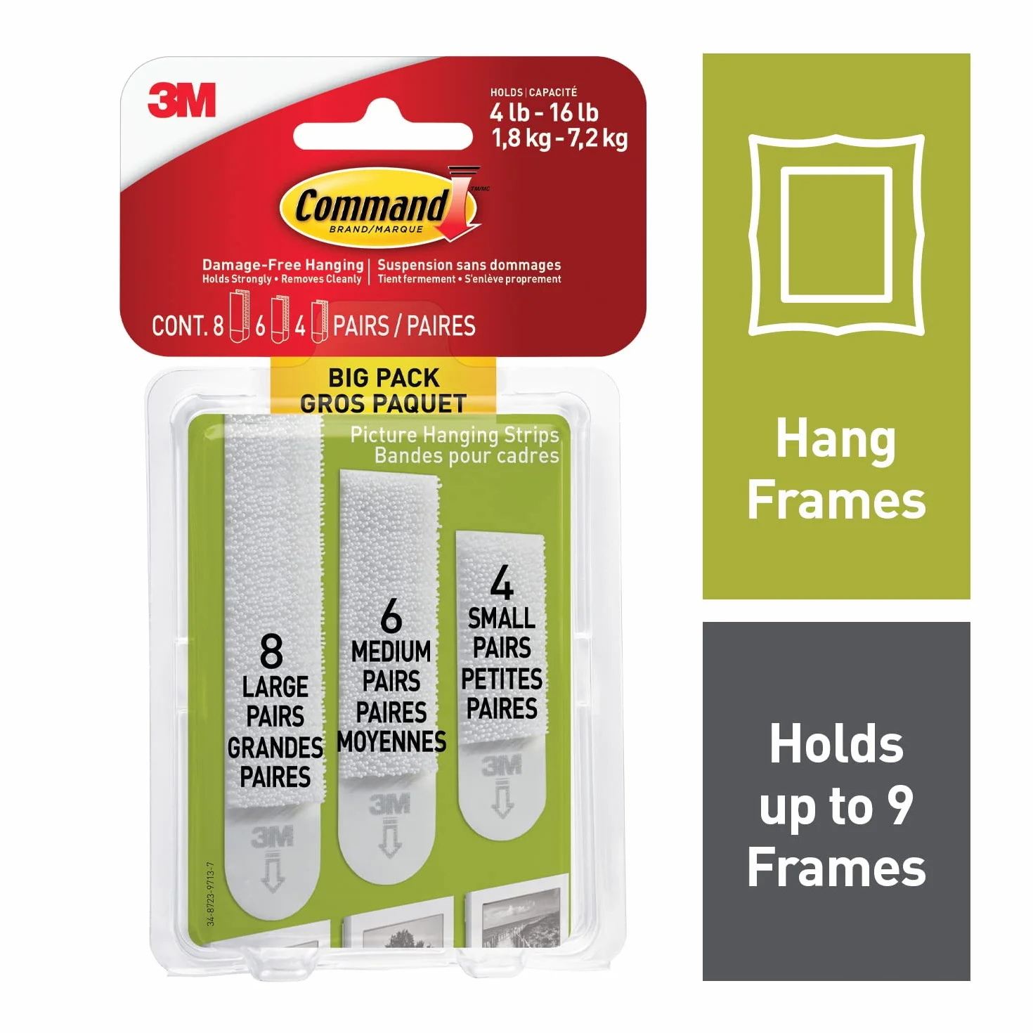 Command Assorted Picture Hanging Strips Big Pack