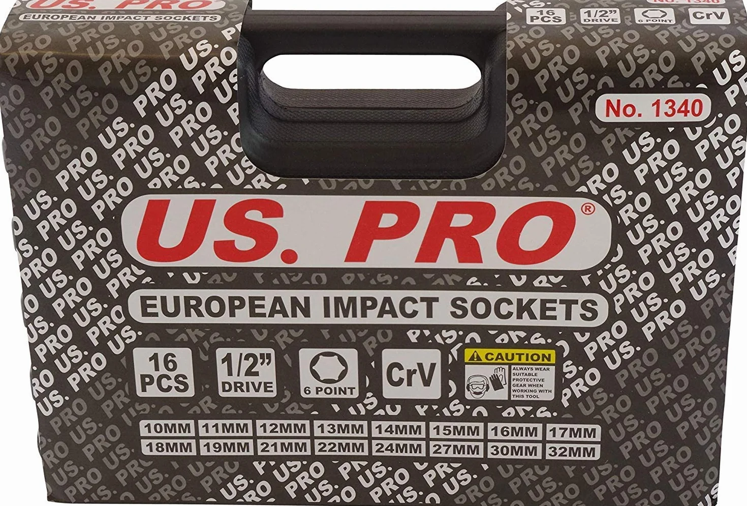 US PRO B1340 nasadek udarowych 1/2" 10-32 mm zestaw nasadek udarowych, 16 sztuk & KS Tools 515.1135 1/2" Wzmacniana przedłużka, 125mm