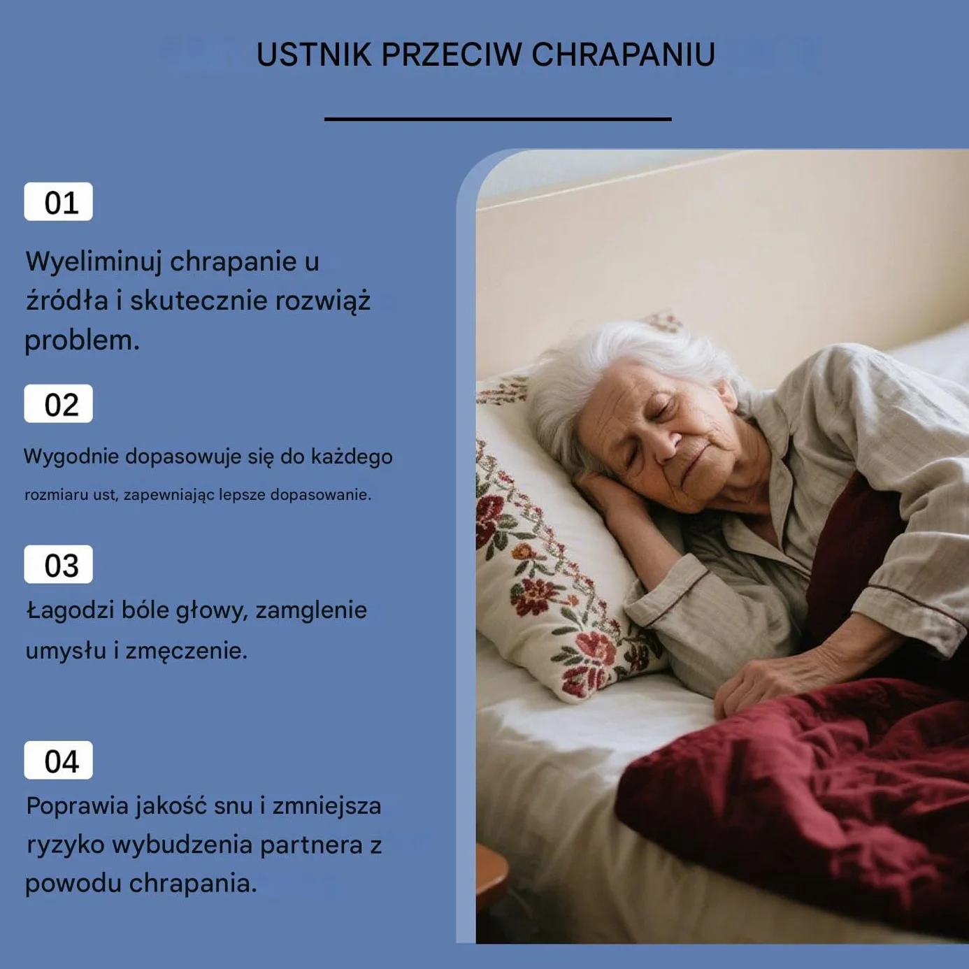 Szyna Przeciw Chrapaniu Regulowana Ochrona Zębów Na Chrapanie Dla Dorosłych