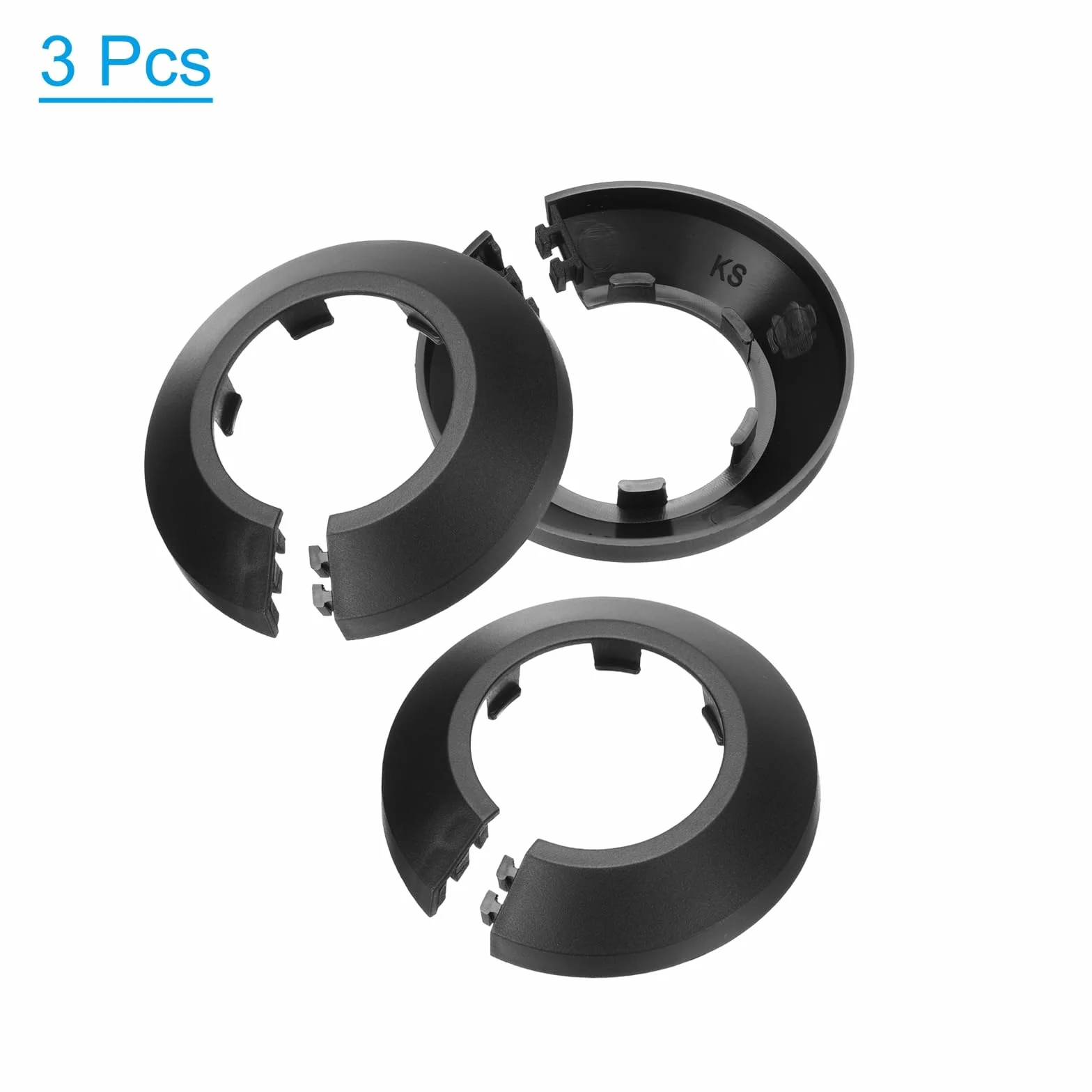 PATIKIL 3 szt. kołnierz osłona rury wodnej dekoracja plastikowa rozeta 40 mm, czarna