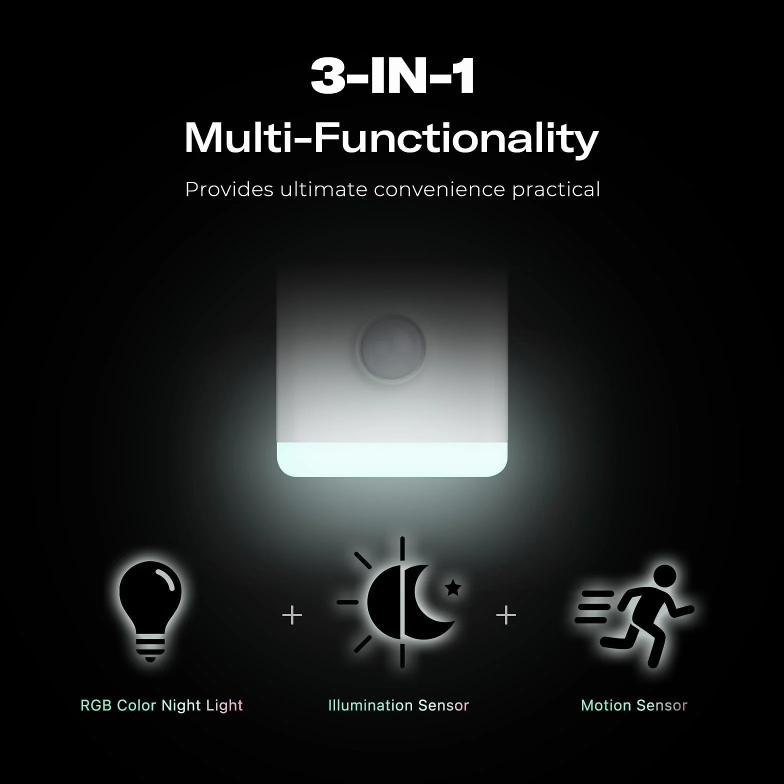 THIRDREALITY Smart Color Night Light, Matter Over WiFi, 3-1 Multi-Functionality, Work with SmartThings, Google Home, Apple Home, Alexa