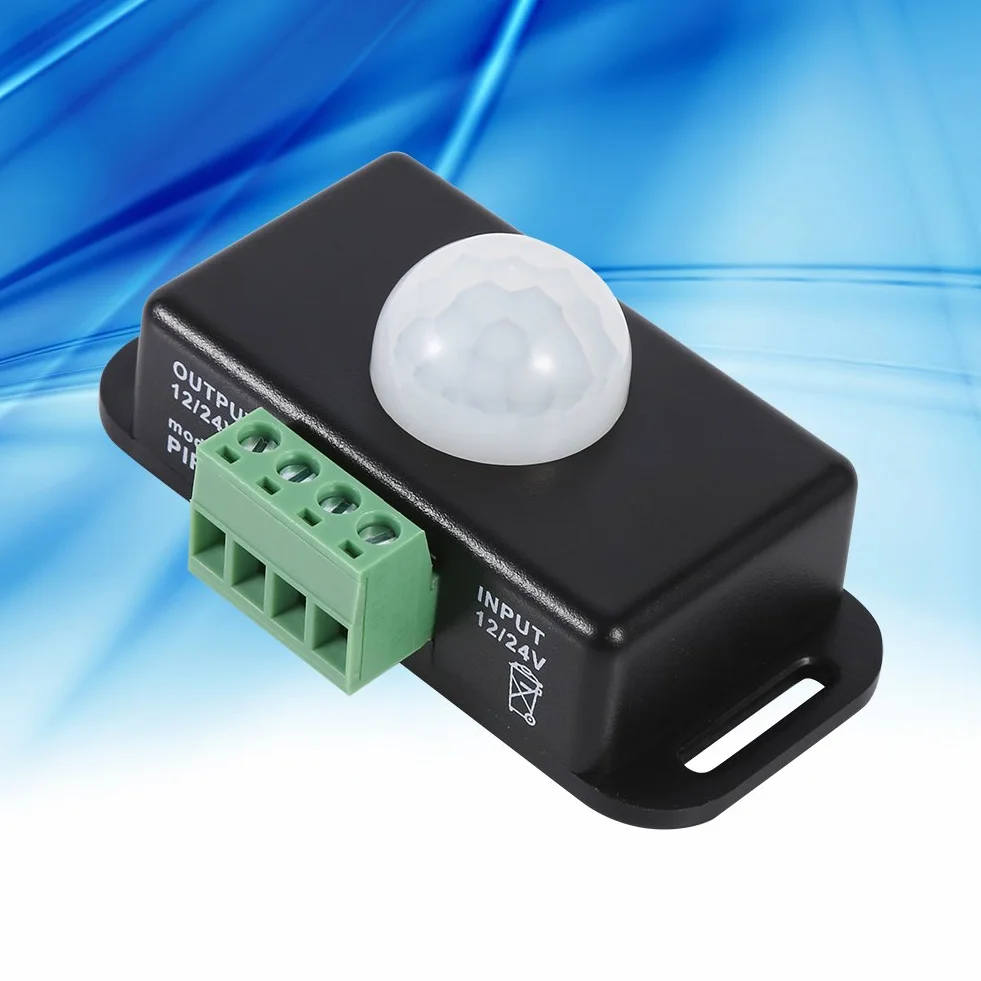 Moduł LED 12V Bewegingssensor, Detektor Ruchu PIR 12-woltowy Przełącznik Czujnikowy do Listwy Oświetleniowej LED DC 12V 24V Bezpieczeństwo Ciała na podczerwień