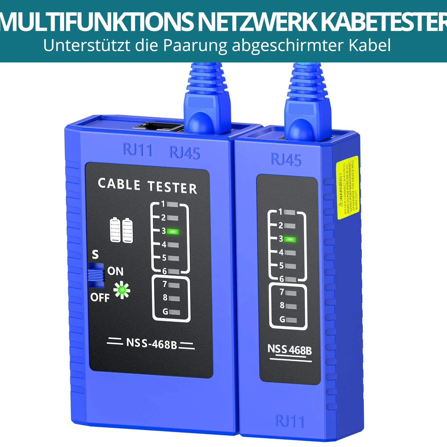 Zestaw narzędzi do zaciskania RJ45, zaciskarka 3 w 1, striptizerka, tester kabli do CAT5, Cat5e, CAT6, Cat6A 8P+6P, narzędzie do zaciskania przelotowego Ethernet z 50 szt. złączami RJ45 Cat6 i
