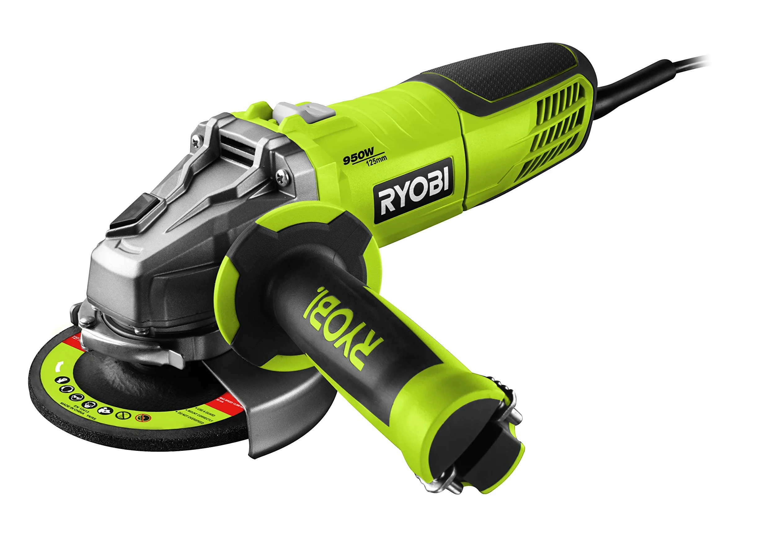 Ryobi Szlifierka kątowa RAG950-125S (szlifierka w torbie z akcesoriami, 950 W, M14, 2,5 kg) 5133002495