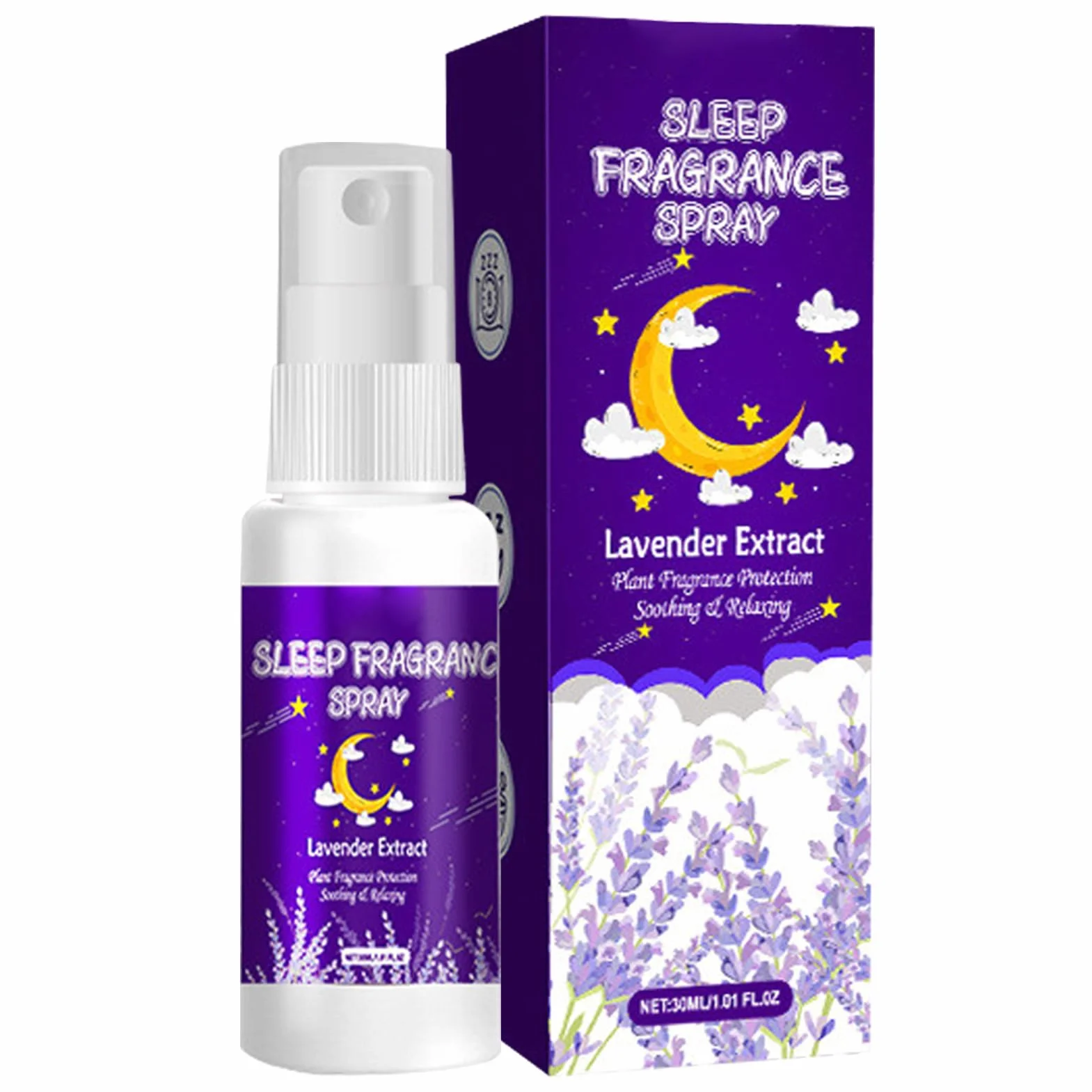 Spray do aromaterapii do łóżka, lawendowa mgiełka do poduszek, 30 ml, naturalny spray do aromaterapii z kojącym olejkiem lawendowym, relaksująca mgiełka do głębokiego snu,