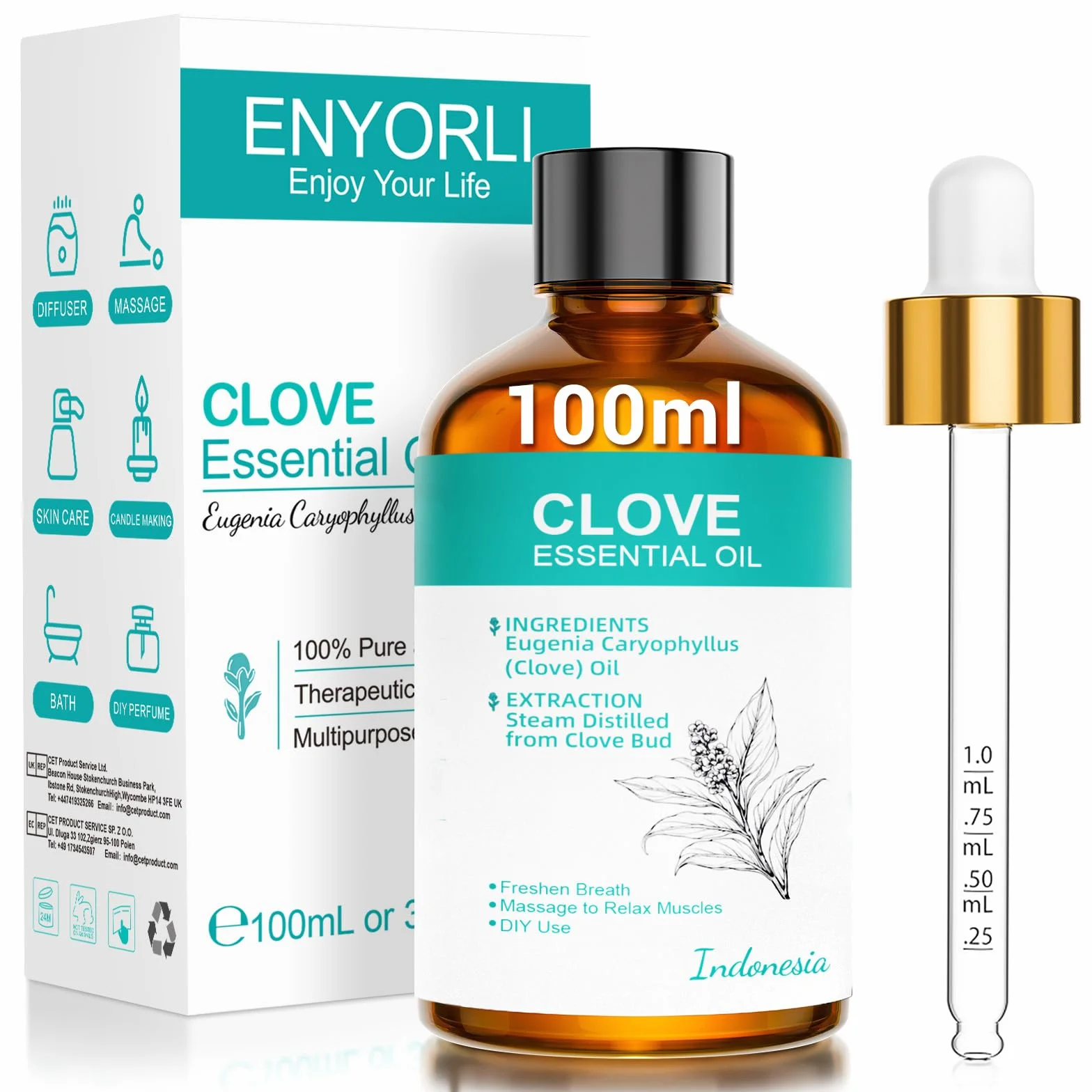 Olejek goździkowy 100 ml intensywny aromat do dyfuzora świec mydeł DIY