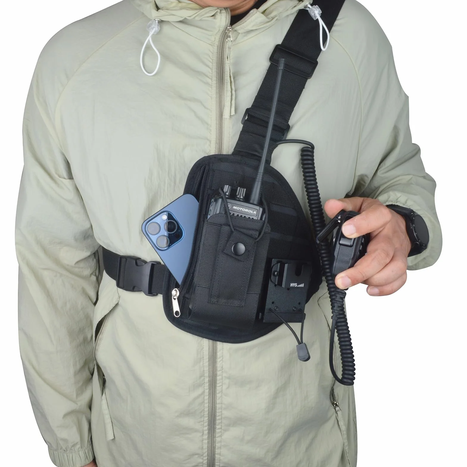 Uniwersalna torba Molle Pouch, nylonowy uchwyt z systemem Molle, torba na klatkę piersiową, do użytku na zewnątrz, wojskowych, do wędrówek pieszych