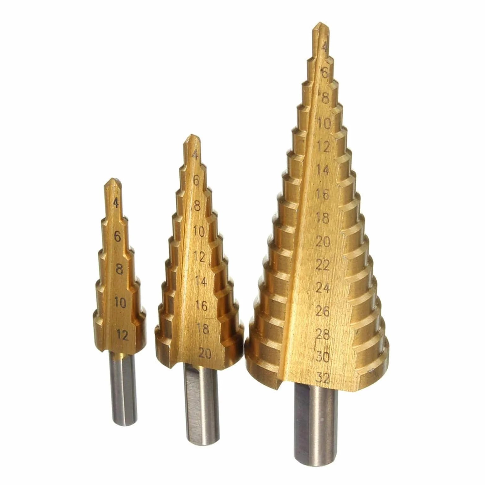 Wiertła do metalu, wiertło stopniowe spiralne, wiertło stopniowe HSS z chwytem trójkątnym Pagoda(20MM)