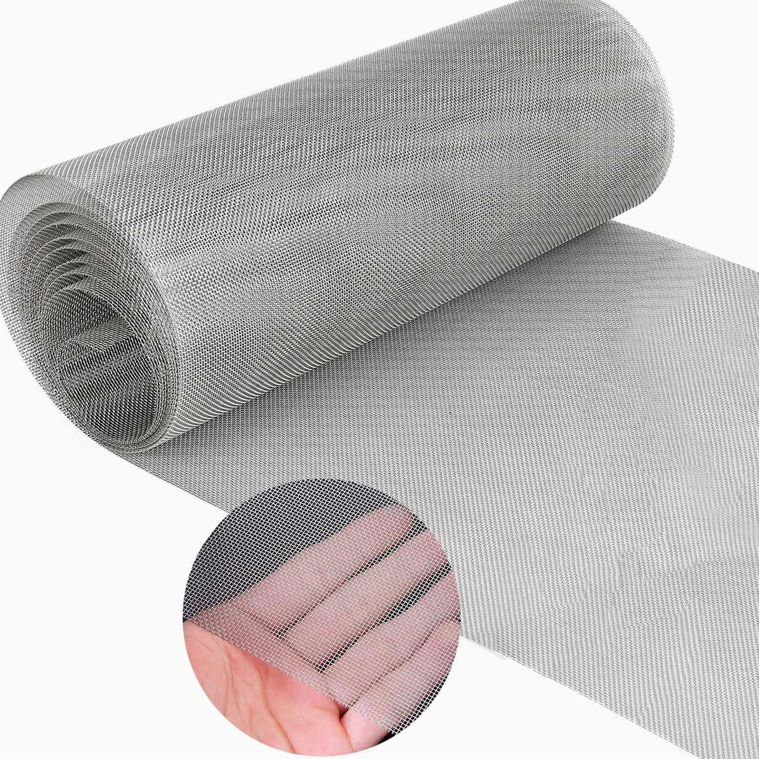 Siatka druciana mała 1 mm 40 x 200 cm siatka druciana ze stali nierdzewnej, siatka druciana 20 oczek zapobiega przedostawaniu się myszy, owadów, węży