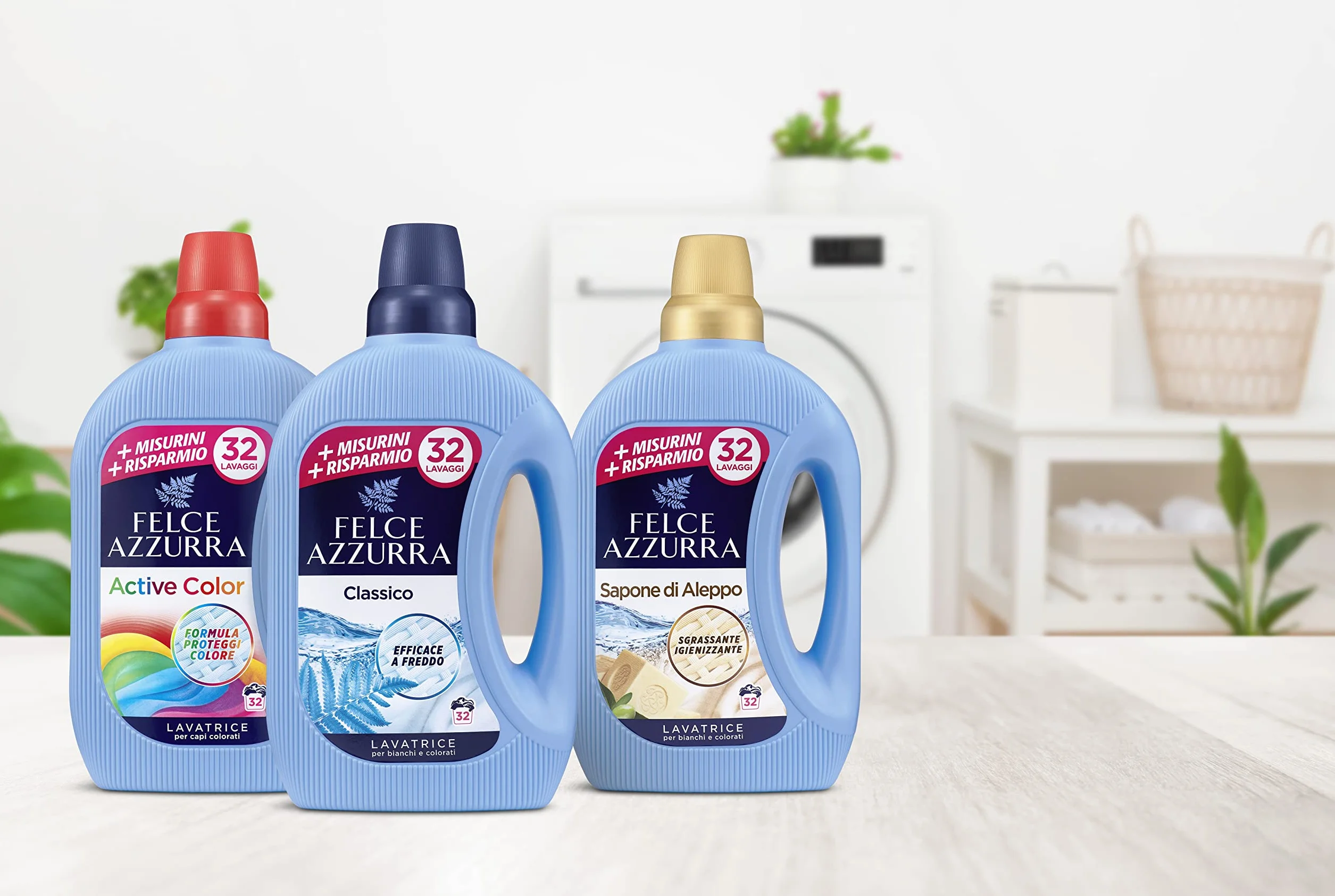 FELCE AZZURRA Płyn do prania Active Color, 1595ml 32 prania