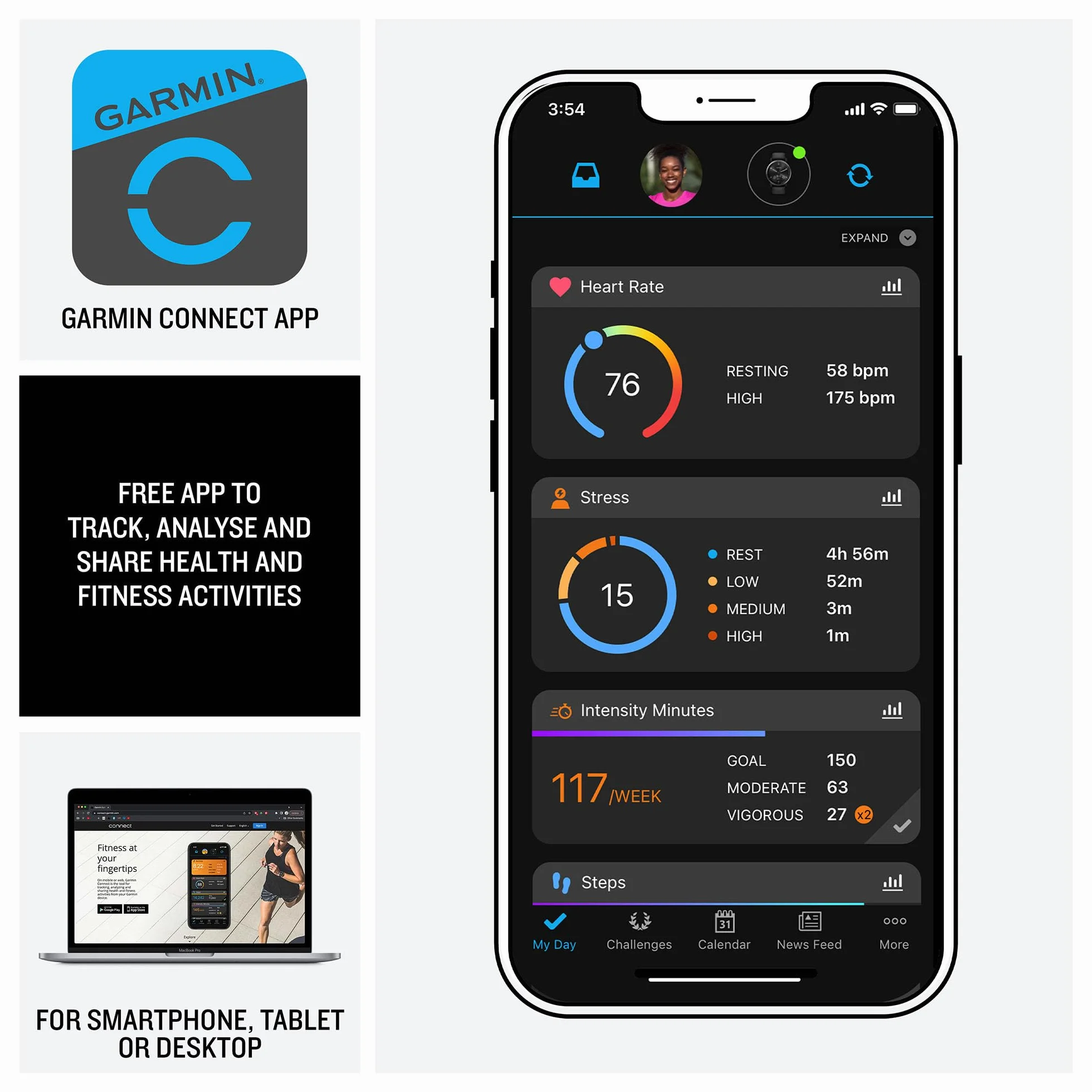 Garmin Forerunner 255S Smartwatch GPS Do Biegania Gray/Black, 1.1"