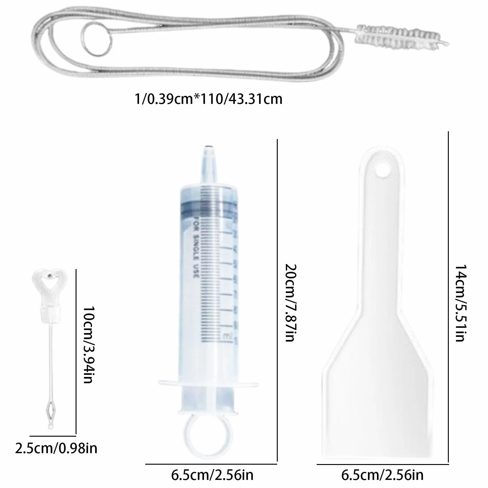Fridge Dredger, Refrigerator Drain Kit, Fridge Cleaning Set, Syringe Fridge Cleaning, Fridge Cleaner Emptying Dredger, Effective Drain Cleaning Solution Comprehensive Tool for Refrigerator Cleaning