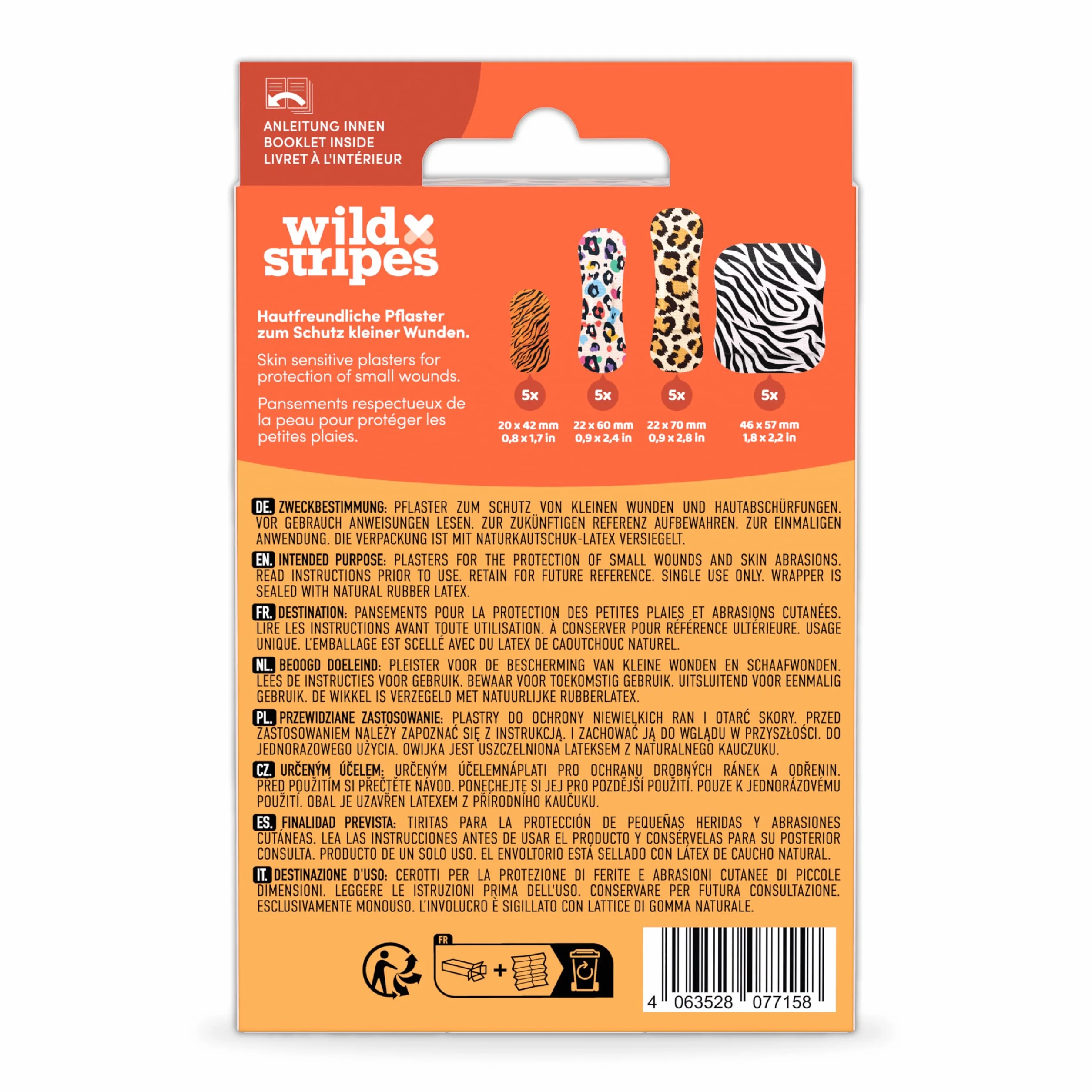 Wild Stripes Klasyczne Wrażliwe Zwierzę Wodoodporny