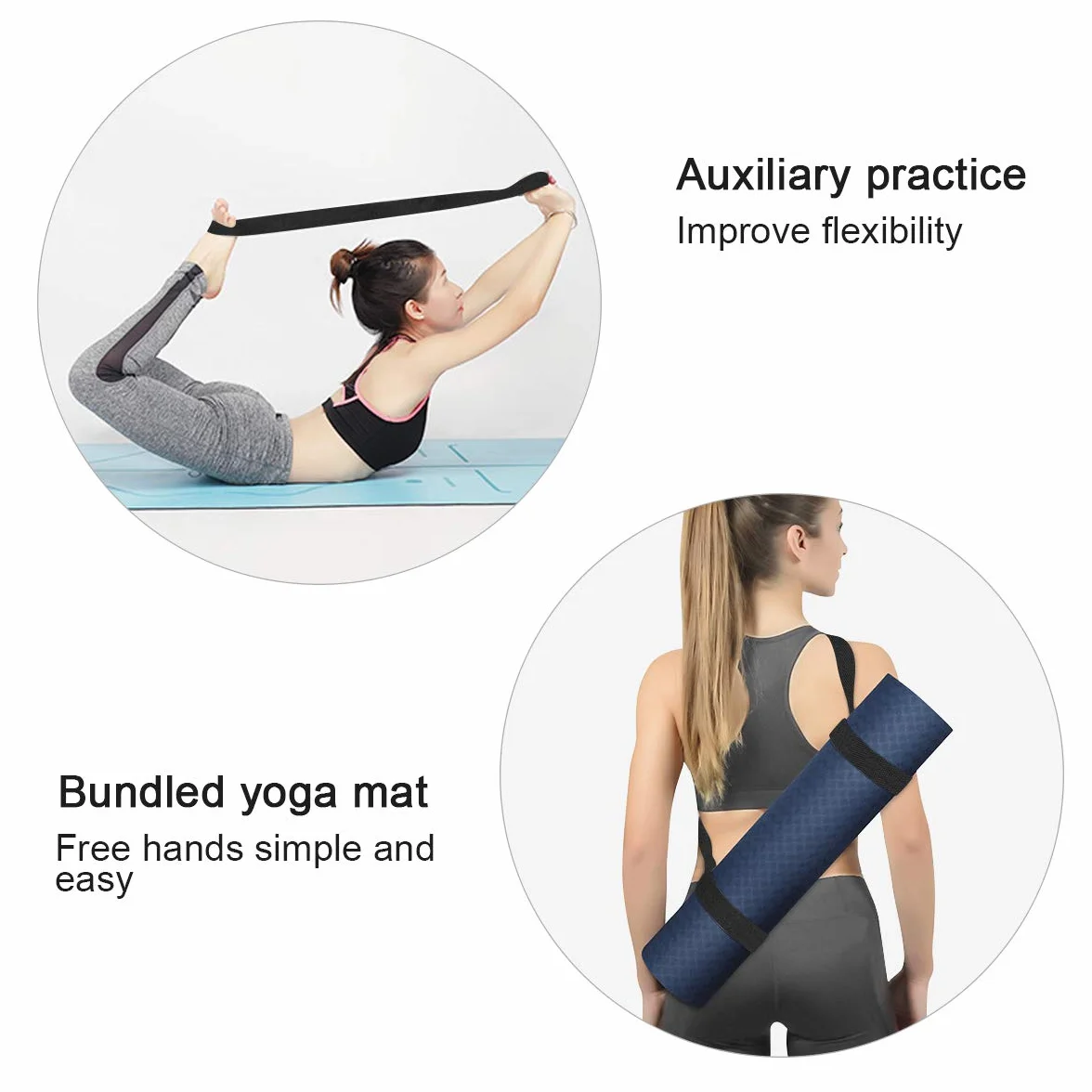 pasek do jogi paski do przenoszenia jogi matowy regulowany pasek bawełniany do pilates fitness siłownia