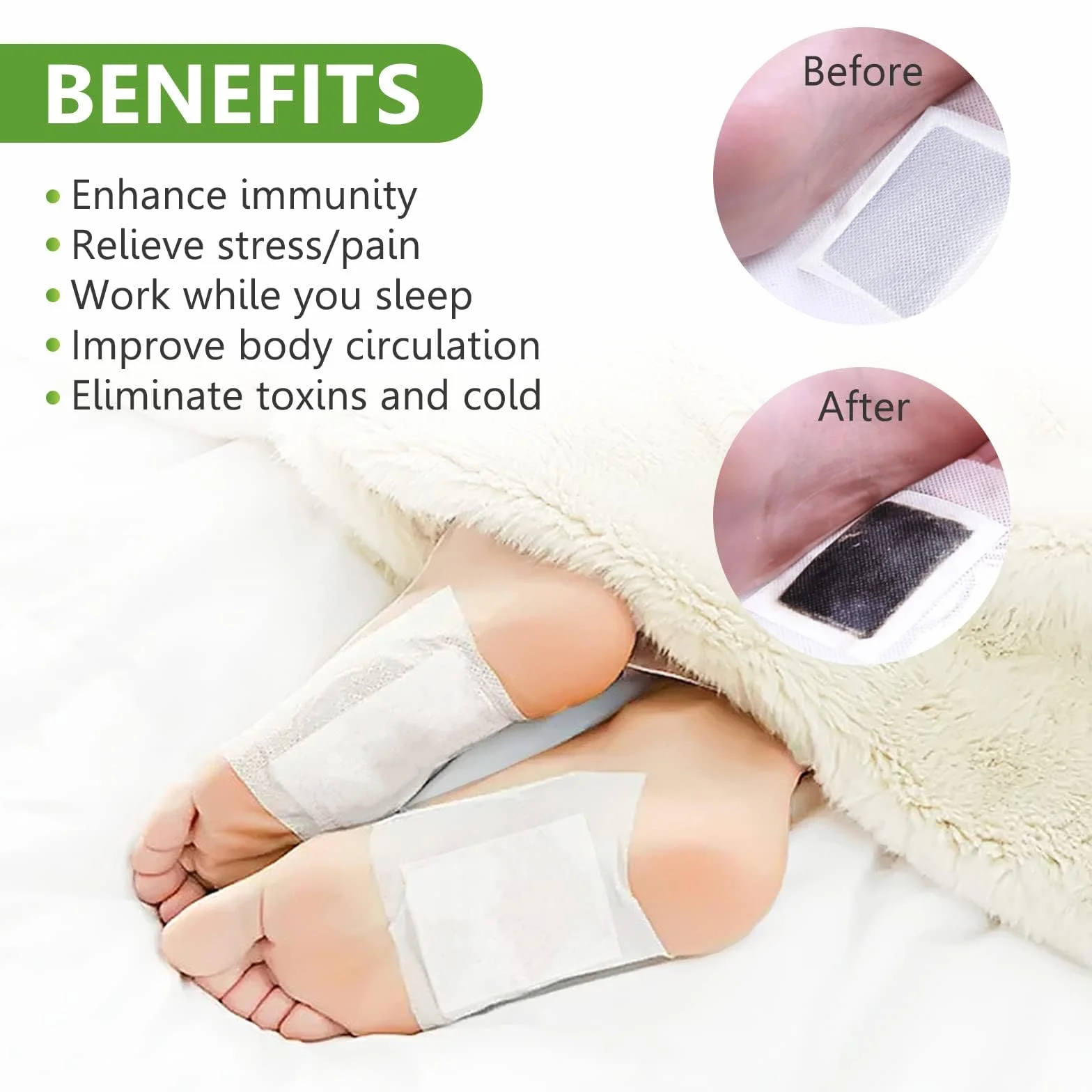 Detox Foot plastry samoprzylepne na stopy 50 sztuk usuwanie toksyn