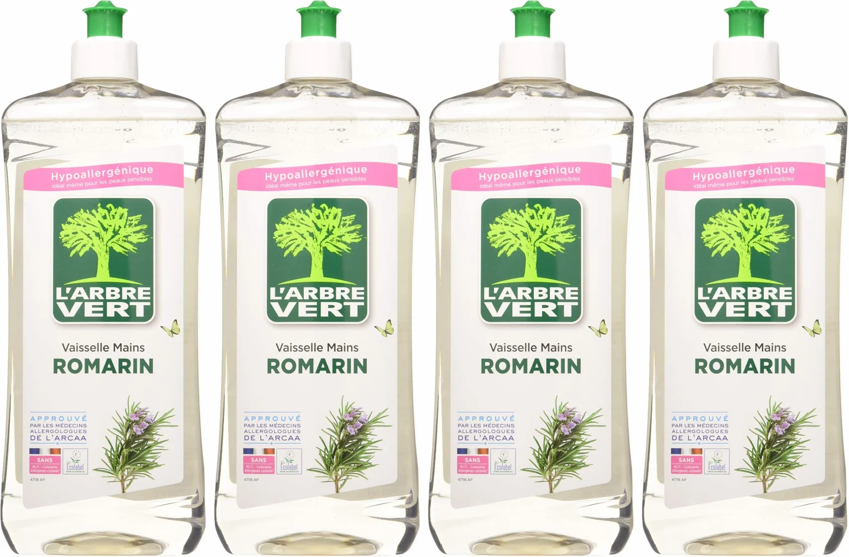 L'Arbre Vert Płyn do mycia naczyń i detergent do rąk – rozmaryn – 750 ml