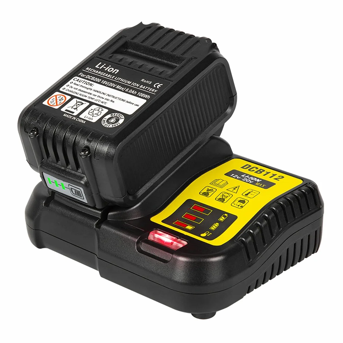 Namvo Wymienna ładowarka DCB112 do ładowarki kompatybilnej z baterią litową 10,8-20 V Max XR
