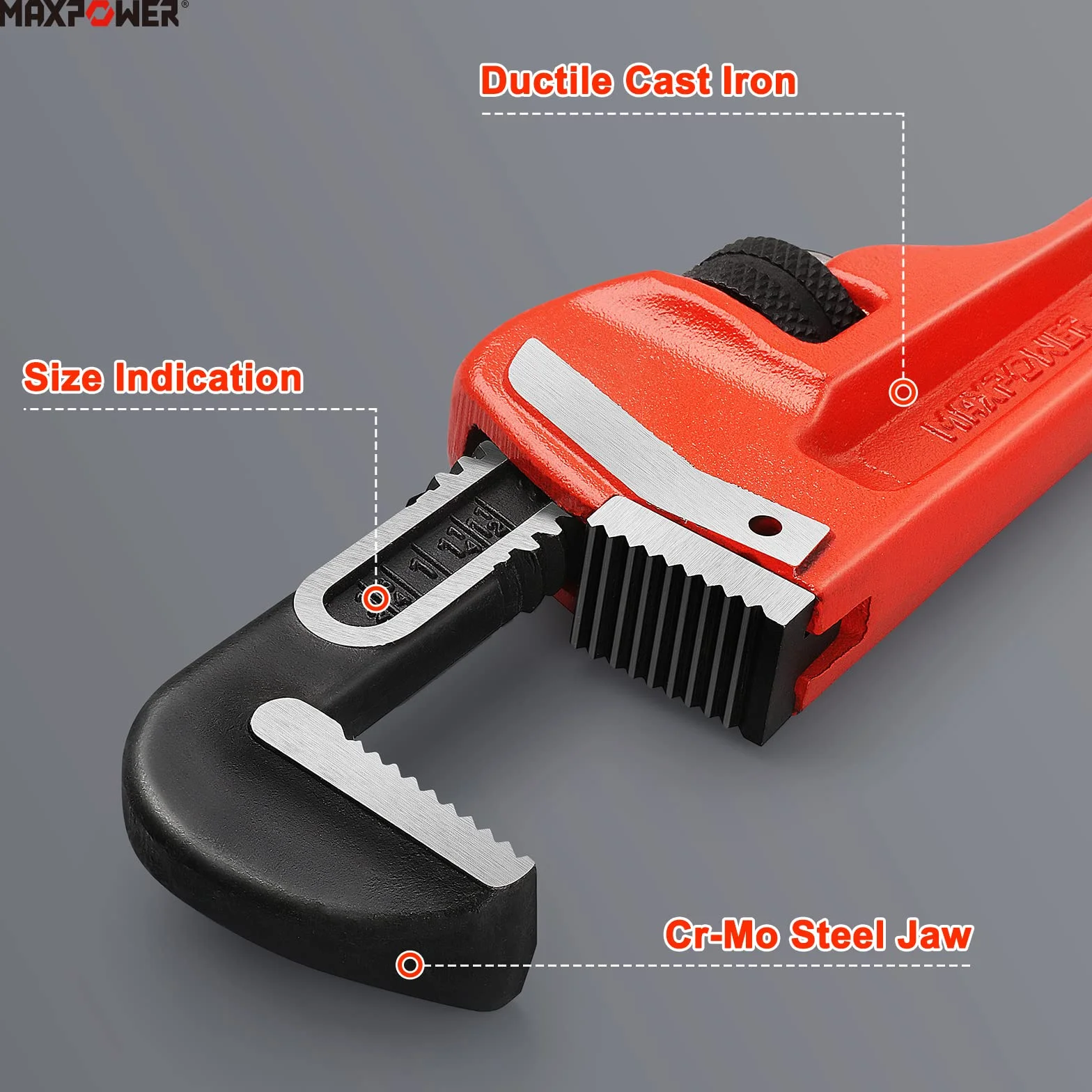 MAXPOWER Zestaw 2 szczypiec do rur 250 mm/350 mm, profesjonalne szczypce do pomp wodnych, narzędzia do naprawy rur