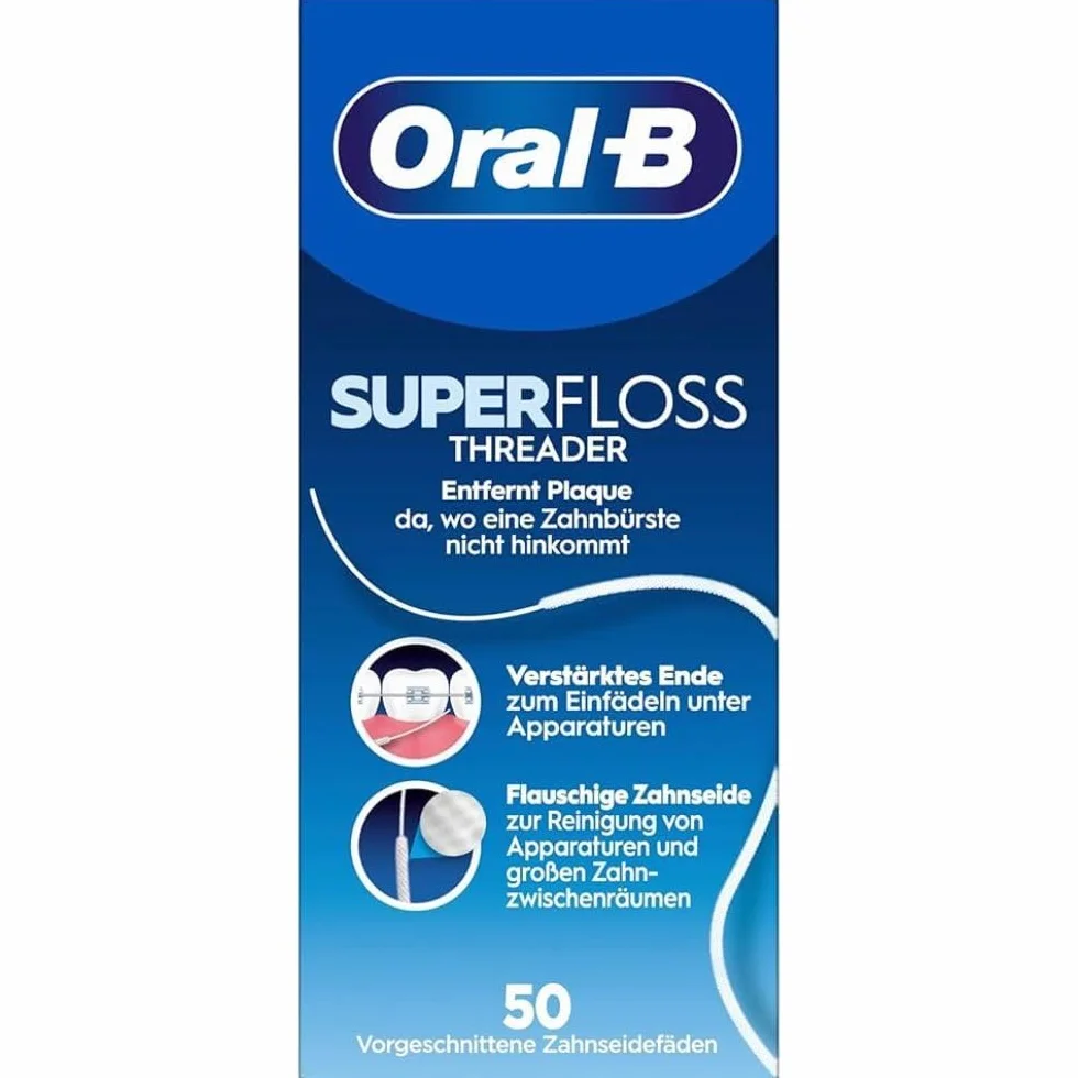 4 x Superfloss z miętową nicią dentystyczną 50 nici.