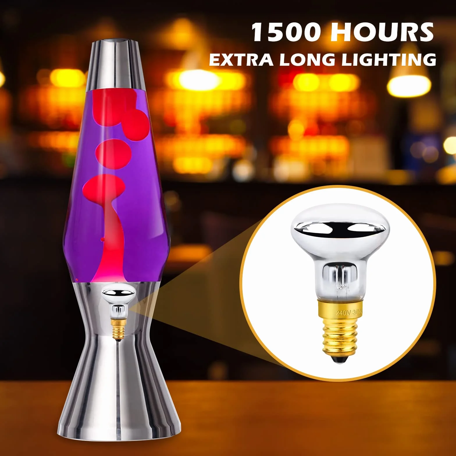 6 sztuk żarówek lawowych E14 R39 30 W, ciepła biel 2700 K, lampa lawowa, reflektor lawowy, AC 220 V-230 V, gwint E14, żarówki zamienne do lamp lawowych, lamp brokatowych, lamp rakietowych