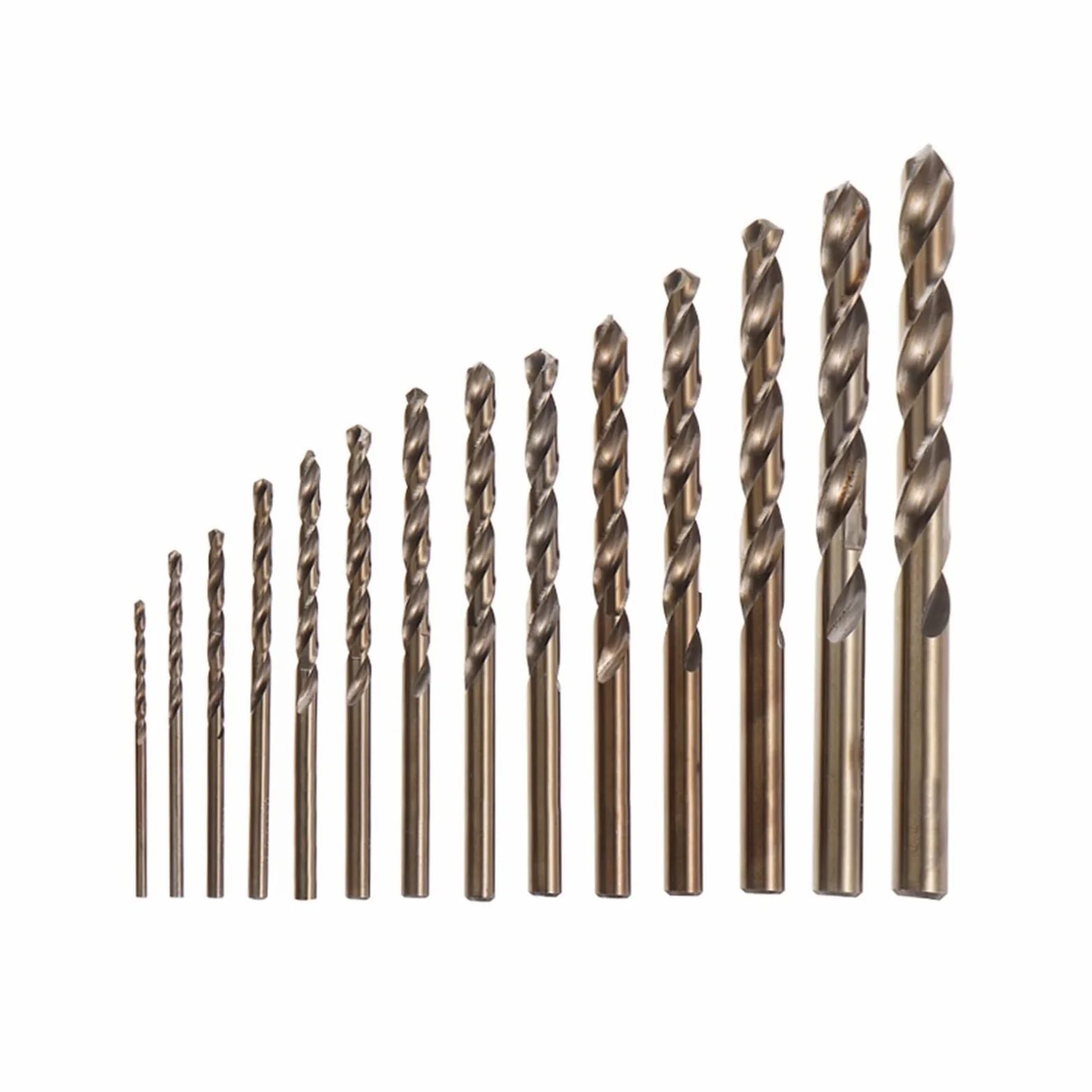 Wiertarka do dziurkowania 15 sztuk Kobalt Twist Wiertarka 1.5-10mm M35 Zestaw bitów routera Ślimak Kobaltowy Typ do wiercenia drewna Wiertnice Wiertnice Akcesoria