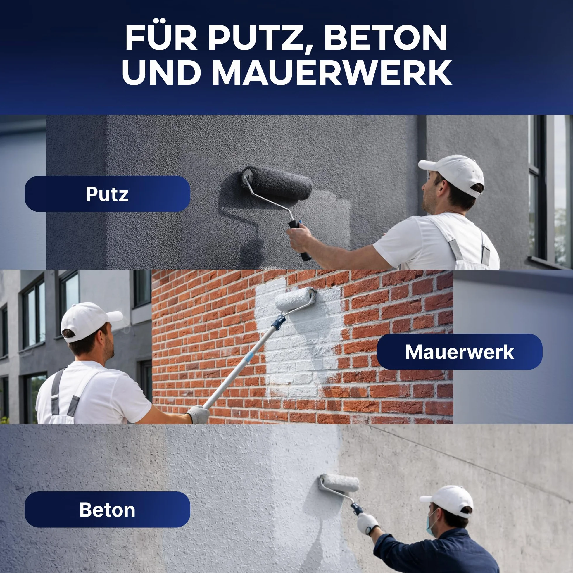 Plid® - Farba fasadowa biała do użytku na zewnątrz [odporna na warunki atmosferyczne i promieniowanie UV] - wysokiej jakości farba do muru, ściany domu, betonu i ściany piwnicy - farba cokołowa