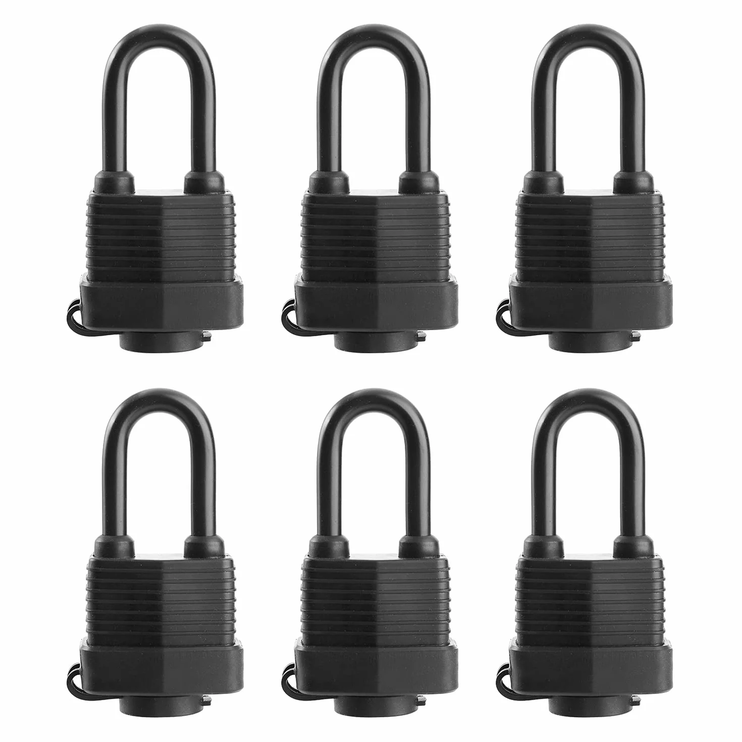 SafiSwords Wodoodporne kłódki z kluczem 40 mm stal laminowana 6 sztuk