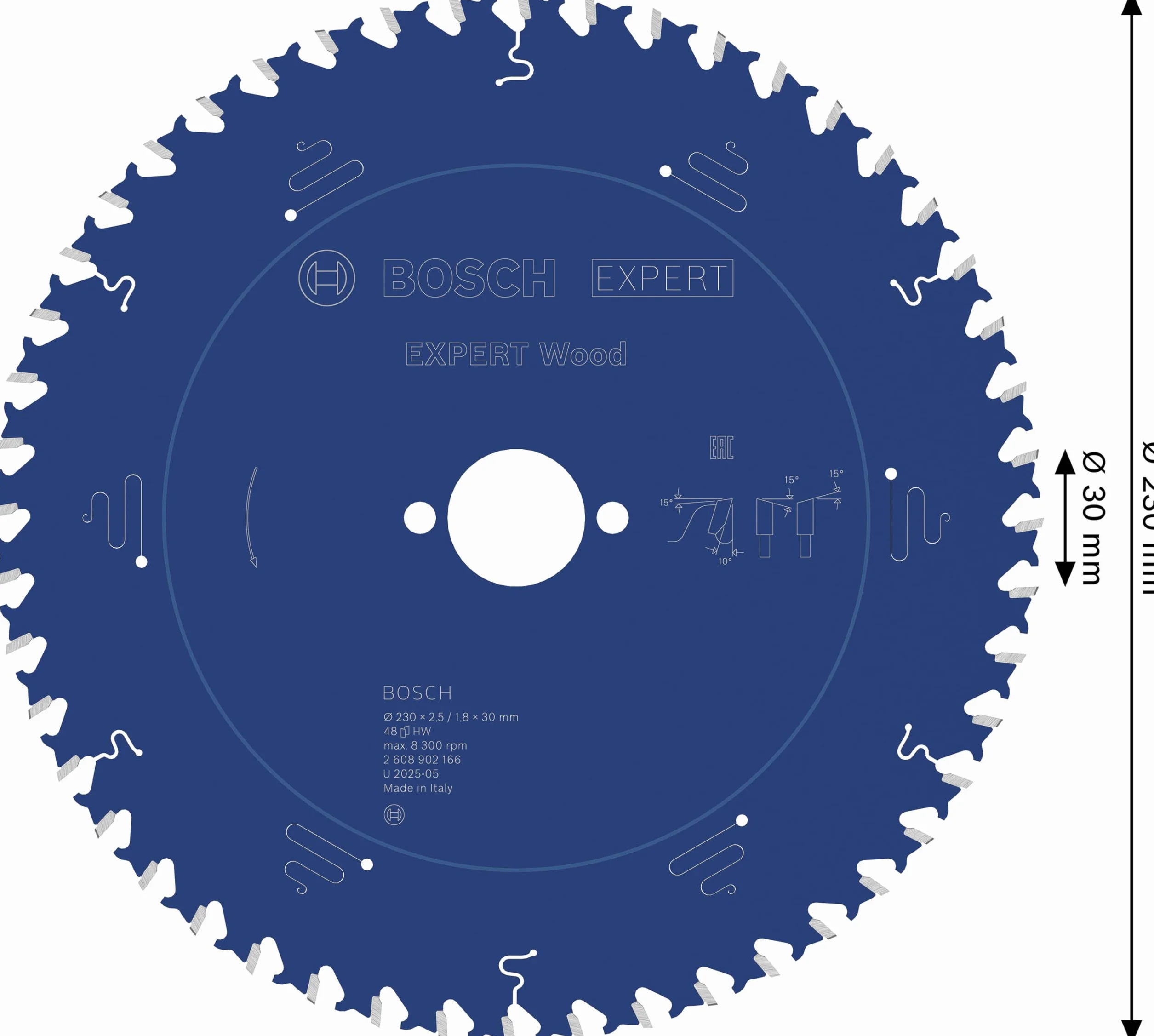 Bosch 1x Tarcza pilarska EXPERT Wood (do Miękkie drewno, Ø mm, Professional Akcesoria Przewodowe ręczne pilarki tarczowe)