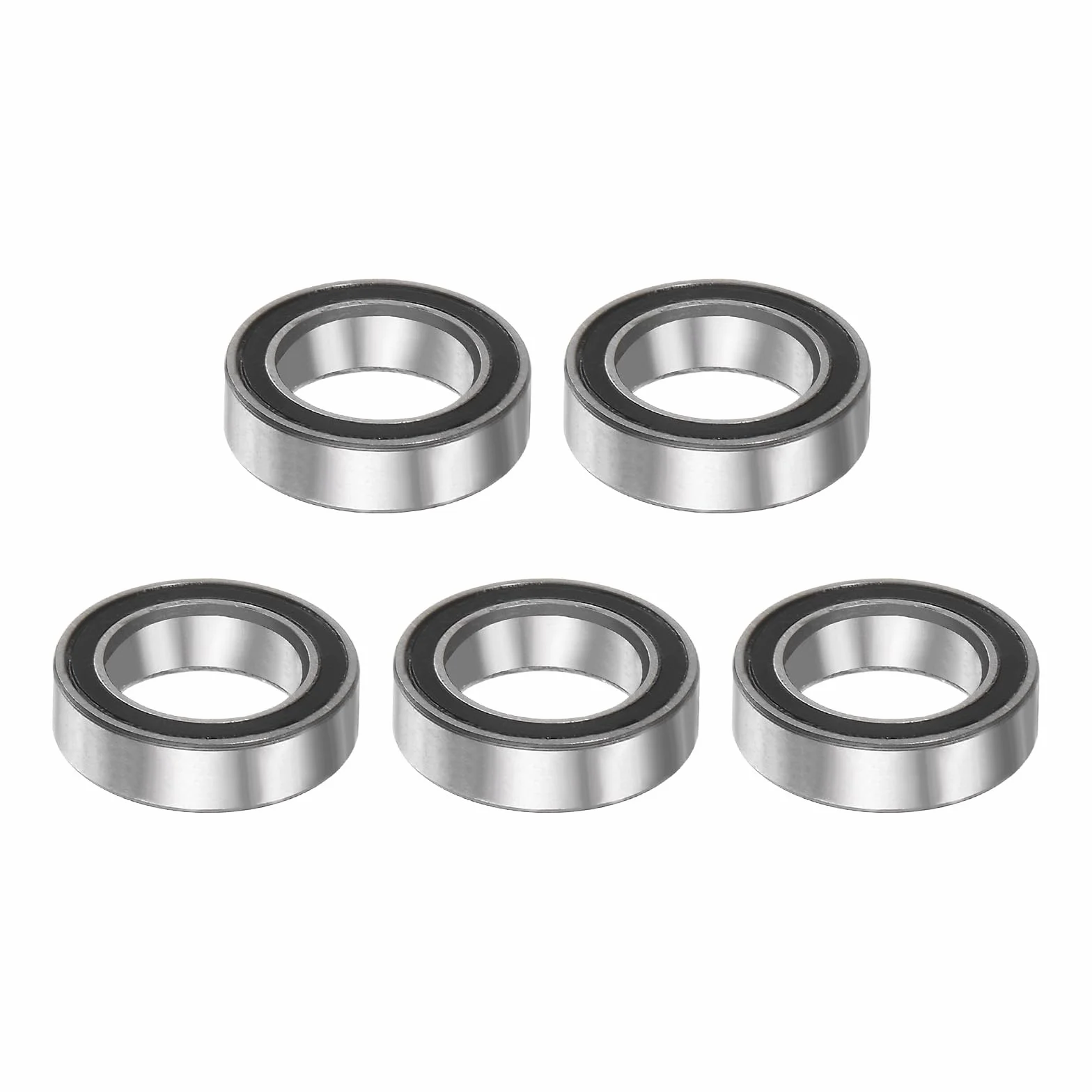 5 sztuk MR117-2RS łożysko kulkowe zwykłe – [otwór 7 mm x 11 mm średnica zewnętrzna x grubość 3 mm], podwójnie gumowane łożyska do stosowania w obrabiarkach, P6 (ABEC 3)
