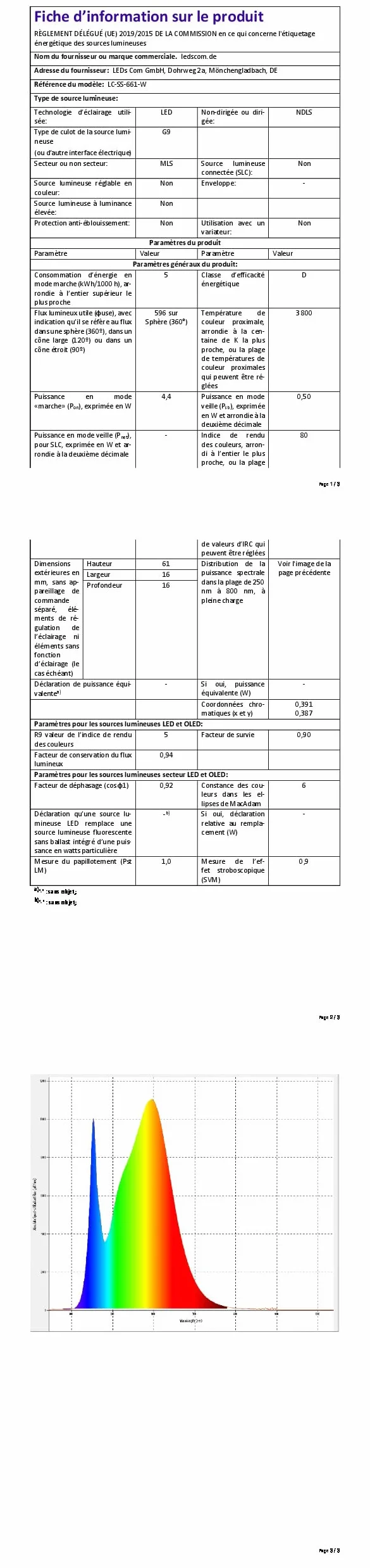 ledscom.de Słupek oświetleniowy PODEL 39 cm antracyt 2 gniazda G9 596 lm biały
