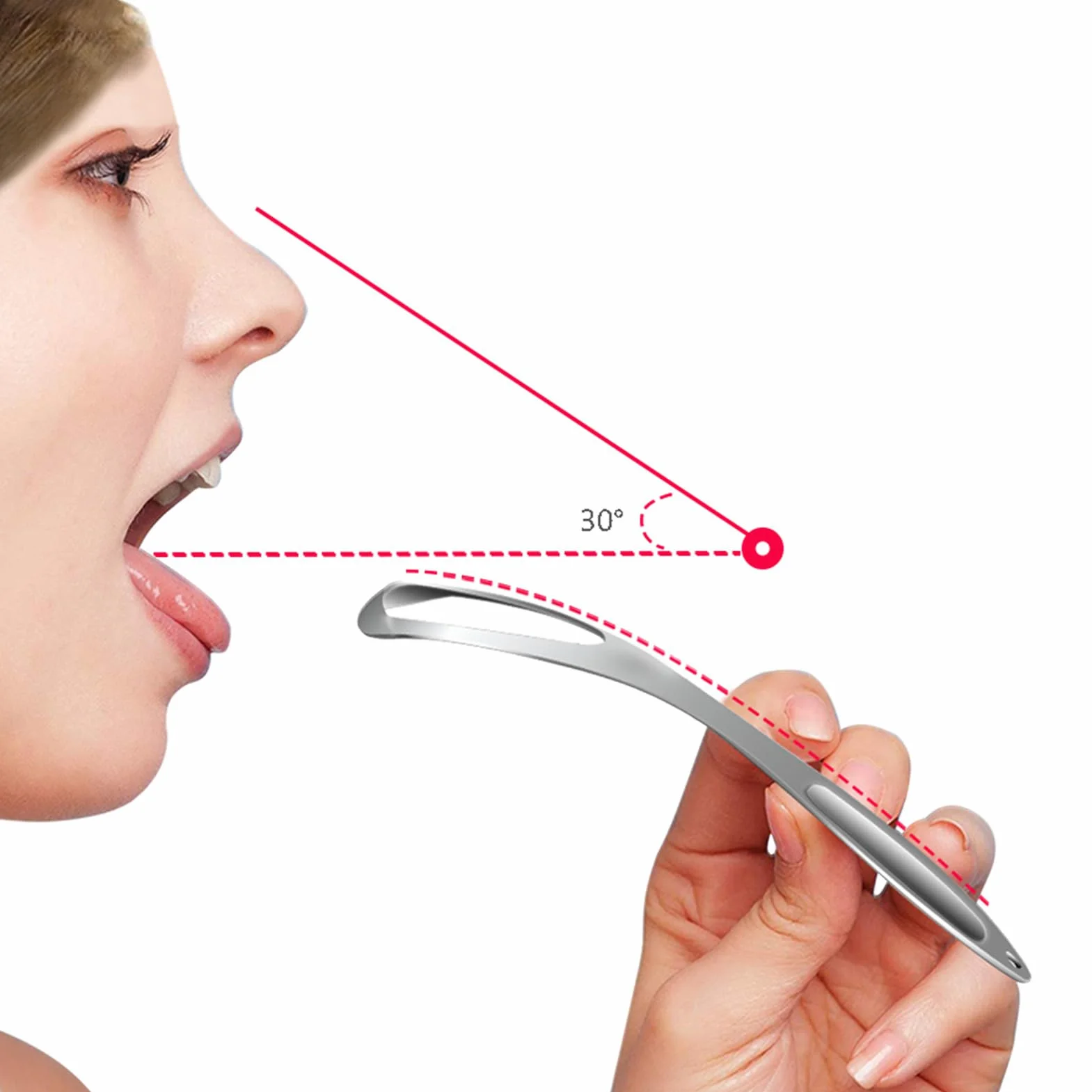 Tongue Cleaning Tool - Breath Refresh Scraper for Mouth Maintenance | Metal Fan Structure with Ergonomic Grip, Easy Rinse Accessory, Home Bathroom for Travel Use