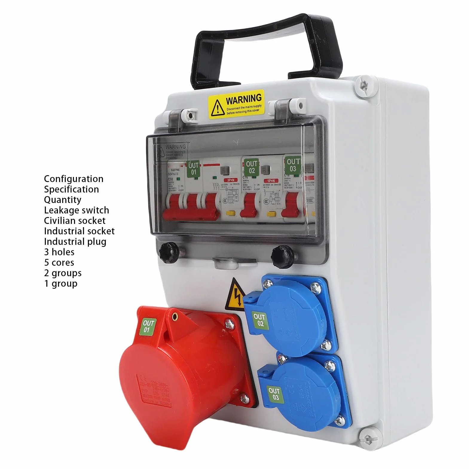 Generic Ognioodporna Skrzynka Wyjściowa Wyłącznika Elektrycznego z Uchwytem dla Fabryki Magazynowej, Rozmiar ABS 10,24 X 6,69 X 5,51 Cala