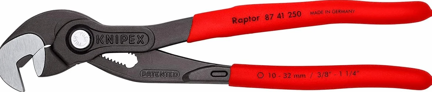 KNIPEX Szczypce nastawne wielofunkcyjne do śrub i nakrętek fosforanowana, szara pokryte antypoślizgowym tworzywem sztucznym 250 mm, 87 41 250