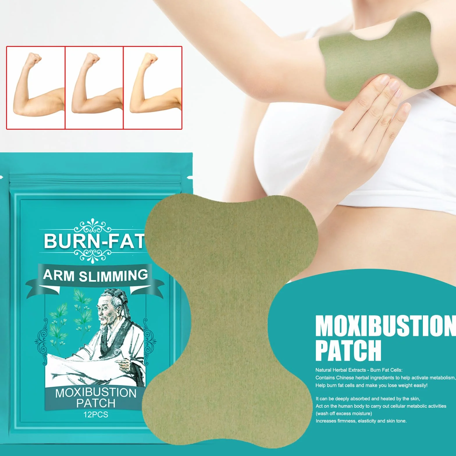 Plastry odchudzające Patch Piołun Slimming Patch 24 szt. cienka łatka spalanie tłuszczu