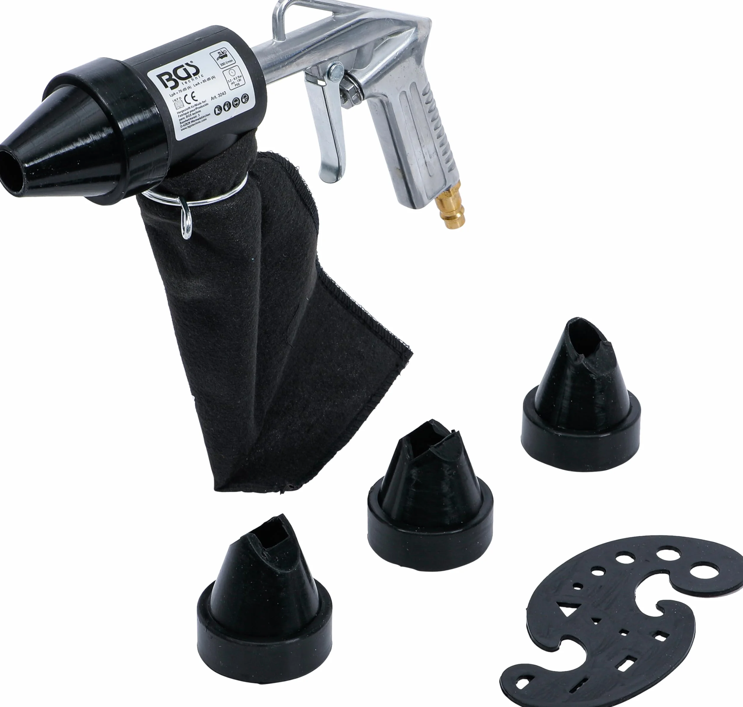 BGS 3243 Pneumatyczny pistolet do piaskowania z akcesoriami