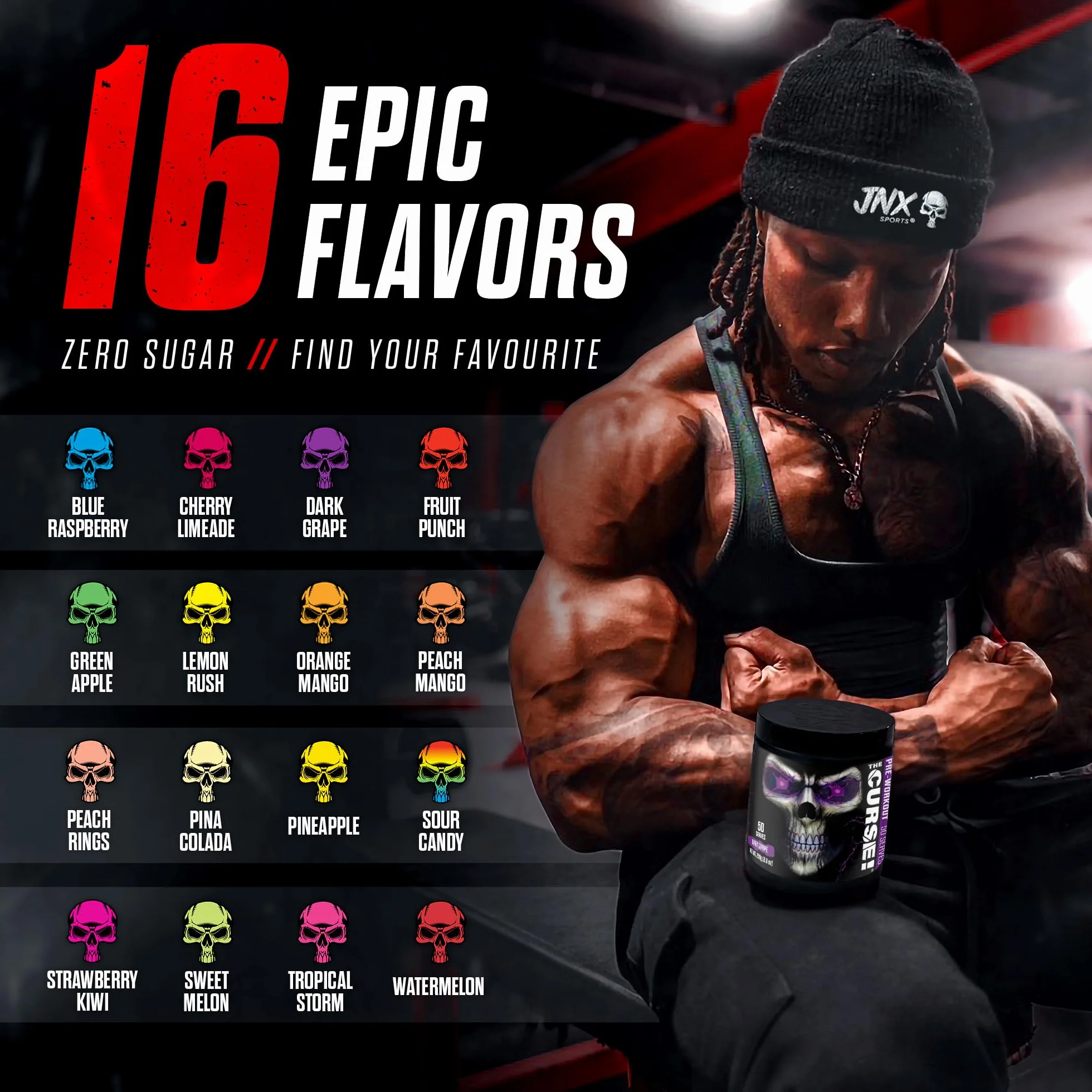 JNX Sports The Curse! 50 serv Peach Mango Przedtreningówka