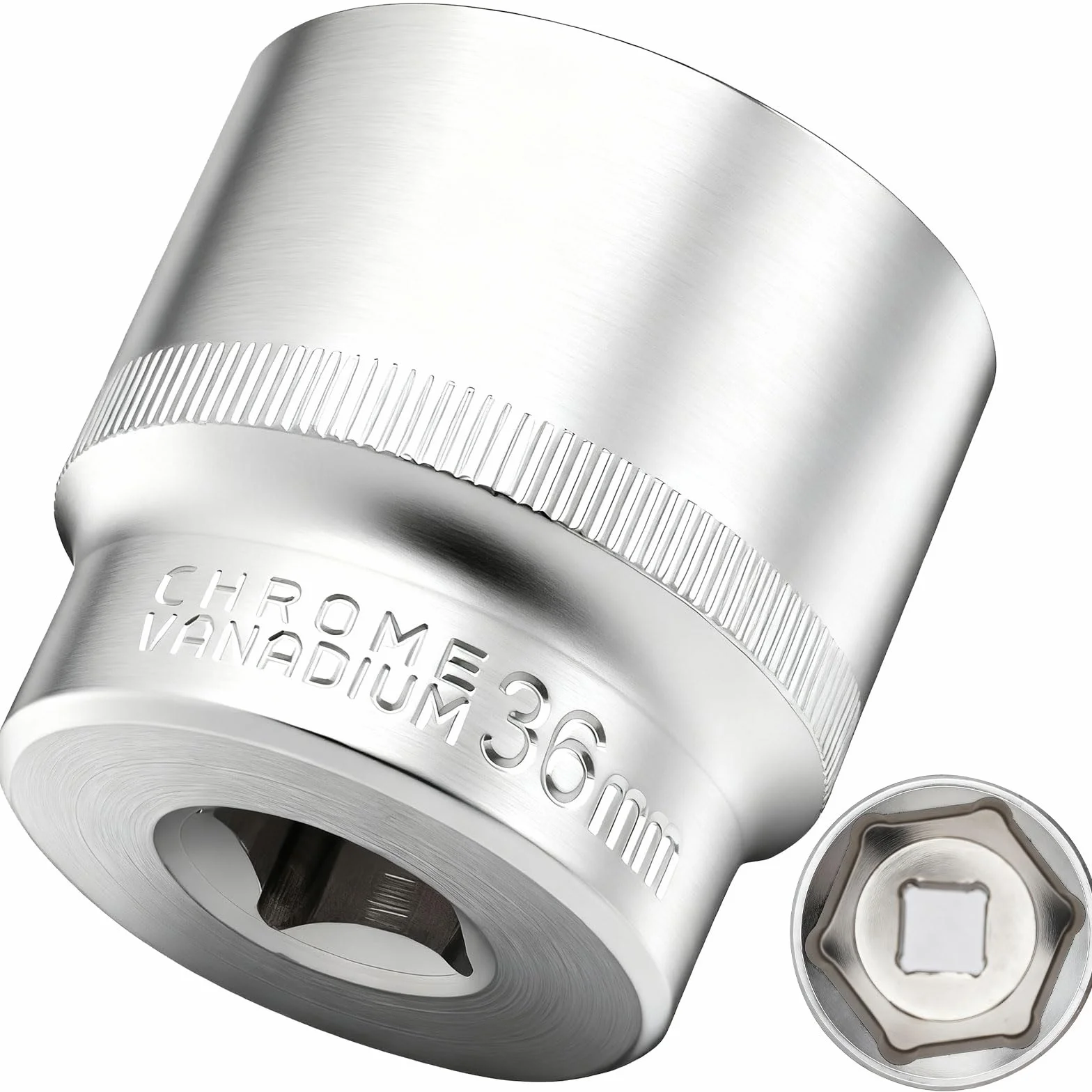 DAKCOS Nasadka 36 mm klucz nasadowy sześciokątny | 6 kantów | 12,5 mm (1/2") | CR-V