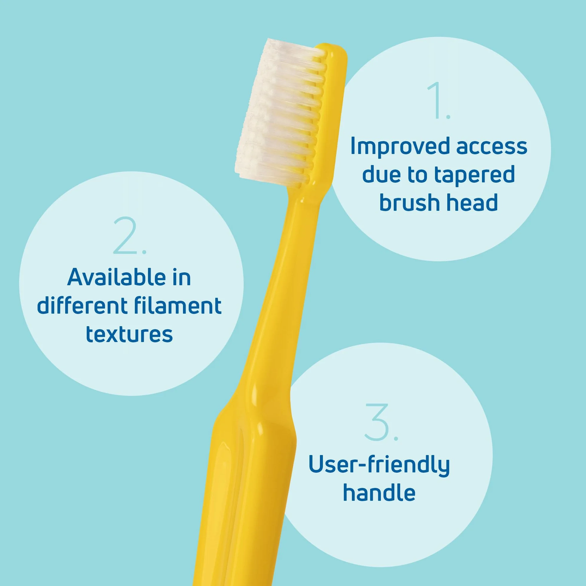 TePe Select Toothbrush, Extra Soft, Purple, 1pc, easy plaque removal with tapered brush heads, extra soft bristle toothbrush for gentle cleaning