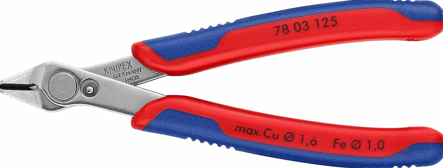 KNIPEX Electronic Super Knips w opakowaniu z zawieszką z osłonkami wielokomponentowymi 125 mm, 78 03 125 SB