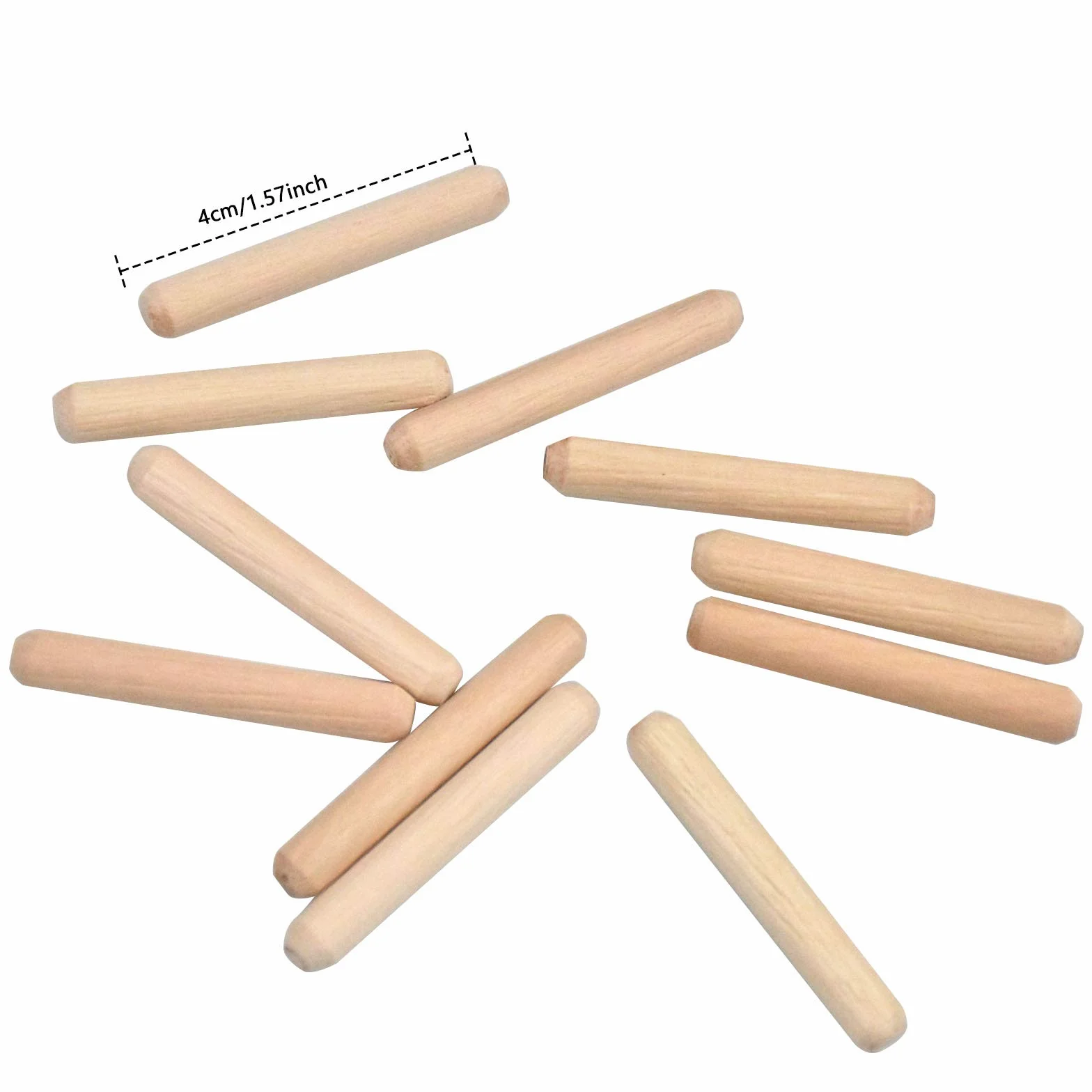 Drewniany kołek rozporowy z drewna bukowego, niewidoczna wtyczka do mebli DIY, dla amatorów mebli i stolarzy, 6 mm x 40 mm