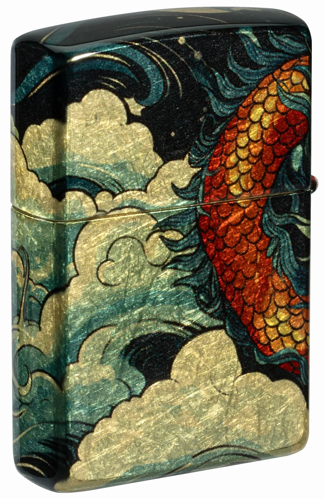 Zippo Colourful Dragon Zapalniczka Sztormowa, do Napełniania, Wielokrotnego Użytku, Wiatroodporna Konstrukcja, Pudełko na Prezent, Wykonano w USA, Kolor Postarzany Mosiądz 540°, Fuzyjne Nanoszenie